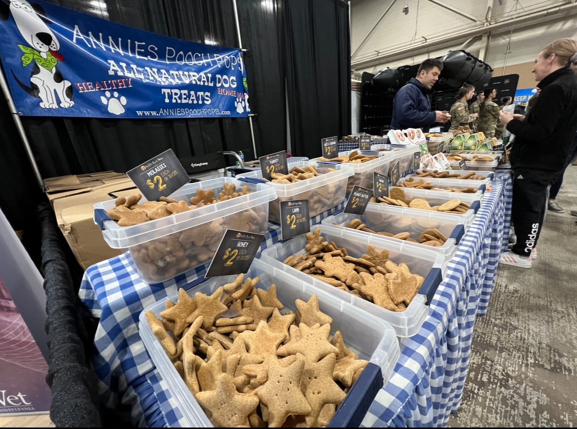 Annie's Pooch Pops sold creative dog treats at the 2023 Pennsylvania Farm Show.