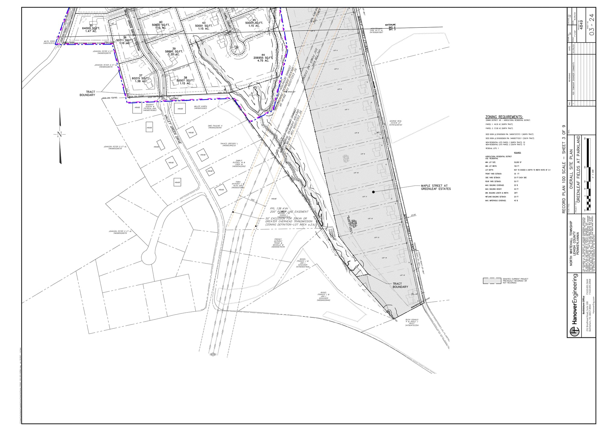 The second part of the plan for Greenleaf Fields at Parkland.