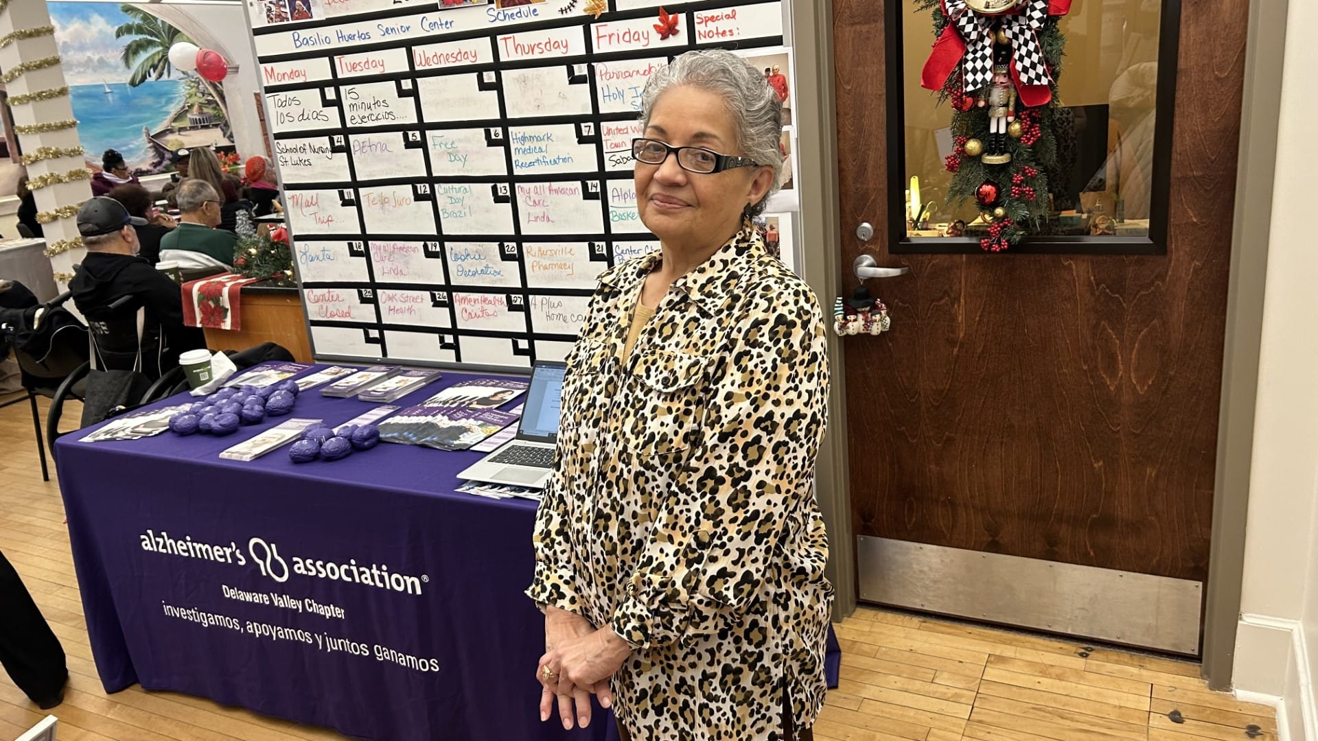 Leonides Solivan, of Hellertown, at the Alzheimer’s Association recently teamed up with the Hispanic Center Lehigh Valley to 