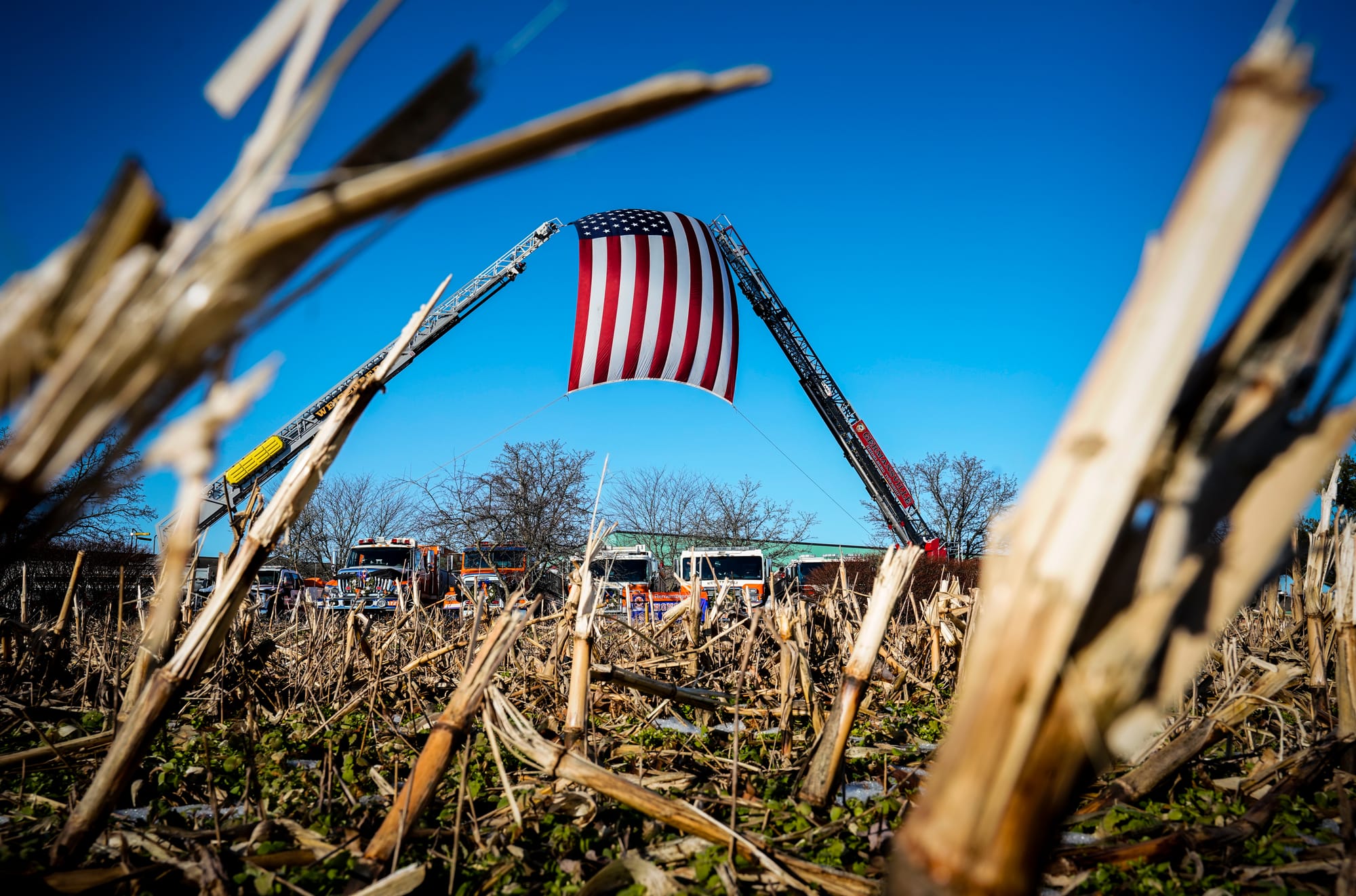 Mourners gather at Northwestern Lehigh Middle School in New Tripoli, Lehigh County, on Saturday, December 17, 2022, to pay tr