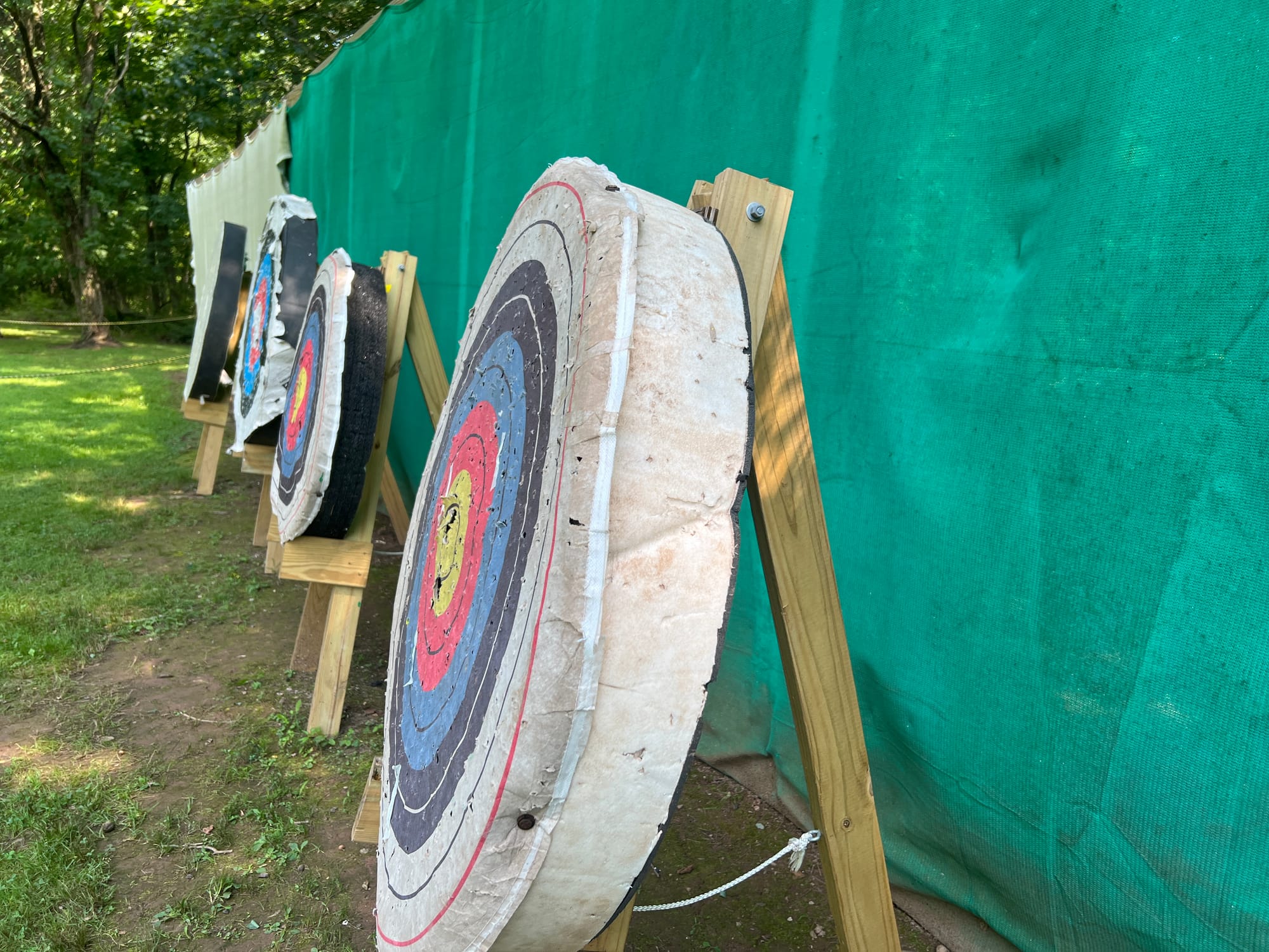 Once they're old enough, girls do archery at least once a week.