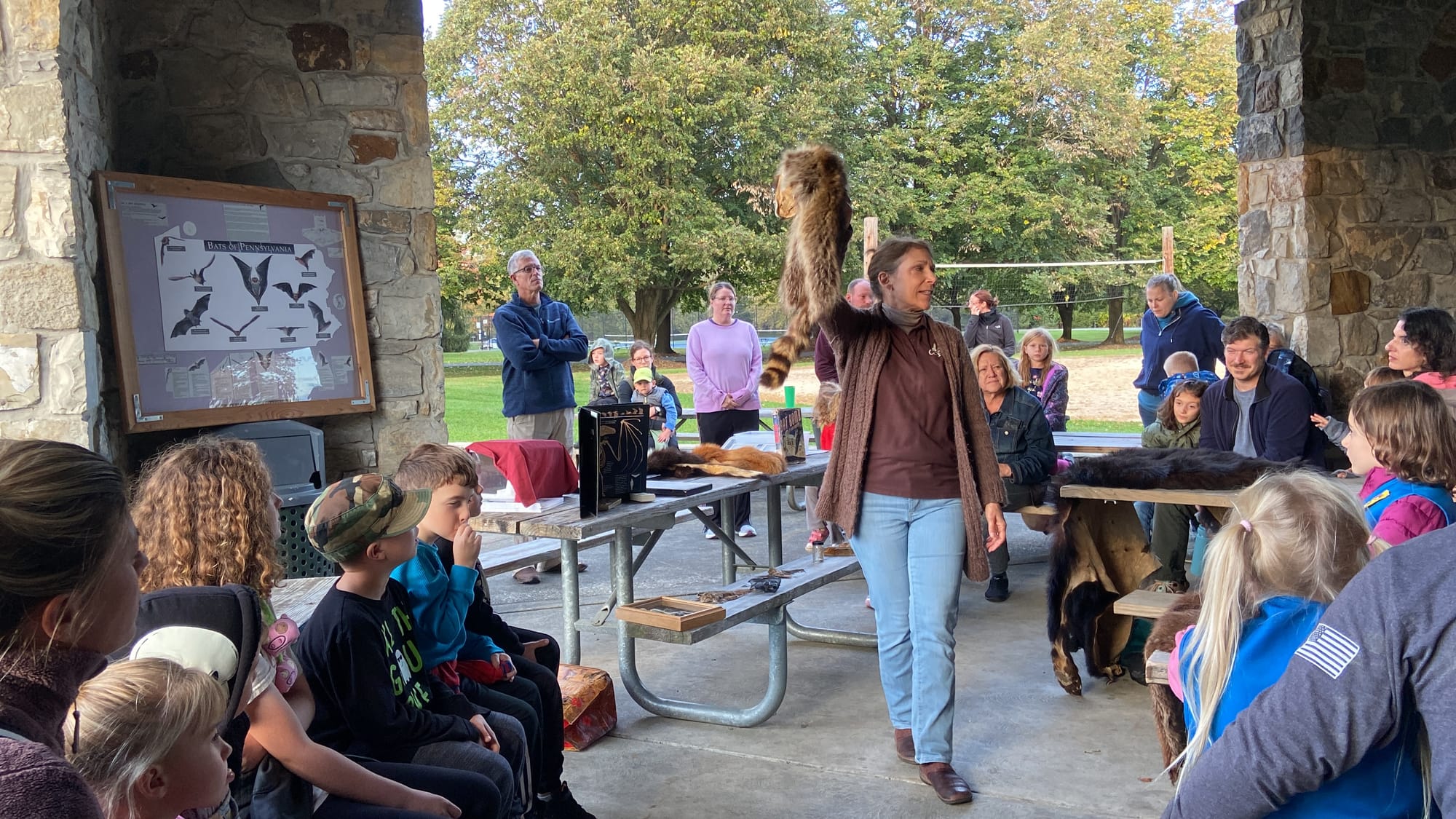 Sue Gallagher, chief naturalist for the Carbon County Environmental Education Center, hosted an education bat event Friday at