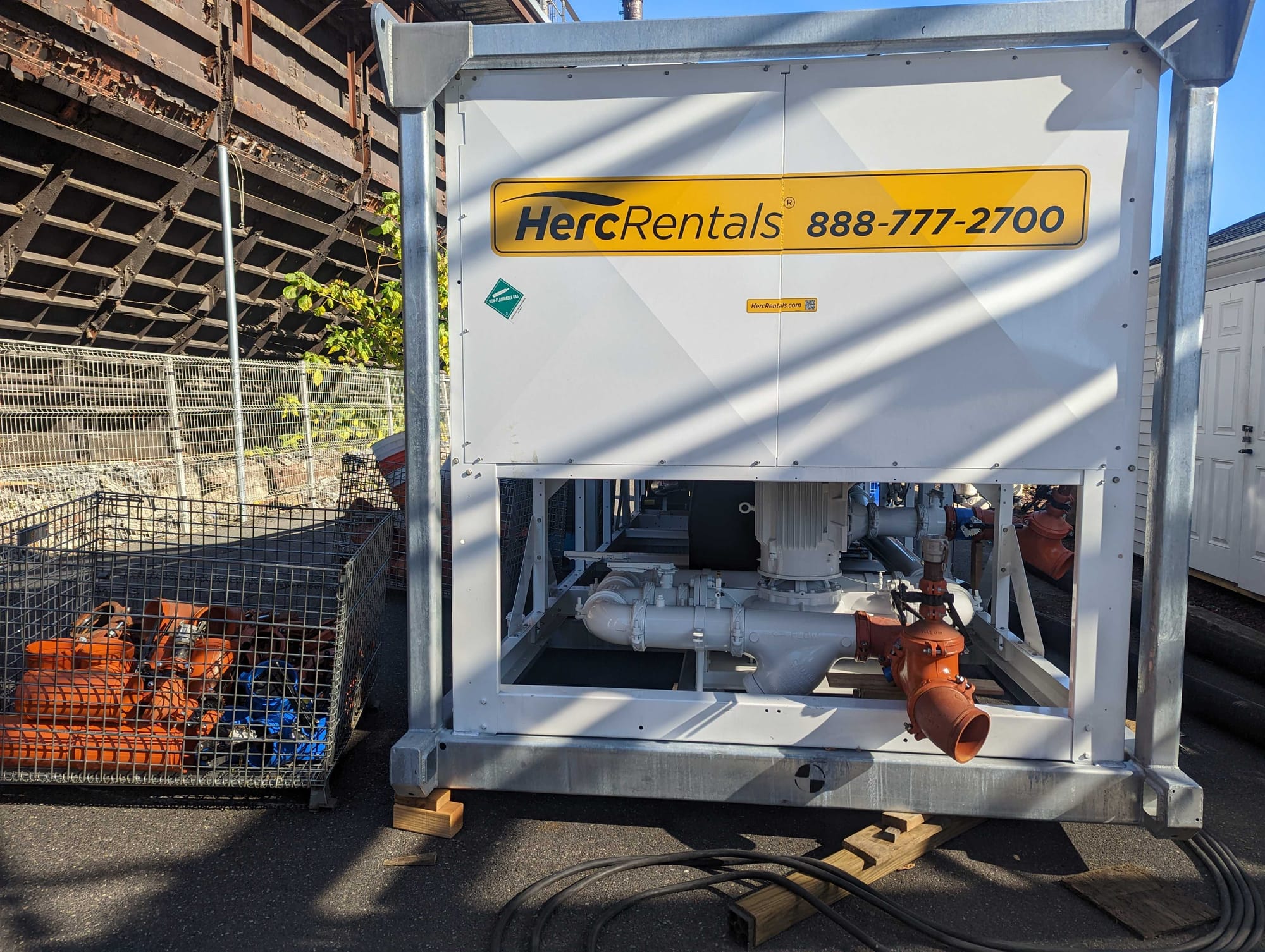 Herc Rentals was on site at the Levitt Pavilion at the SteelStacks campus on Monday in Bethlehem. They dropped off the equipm