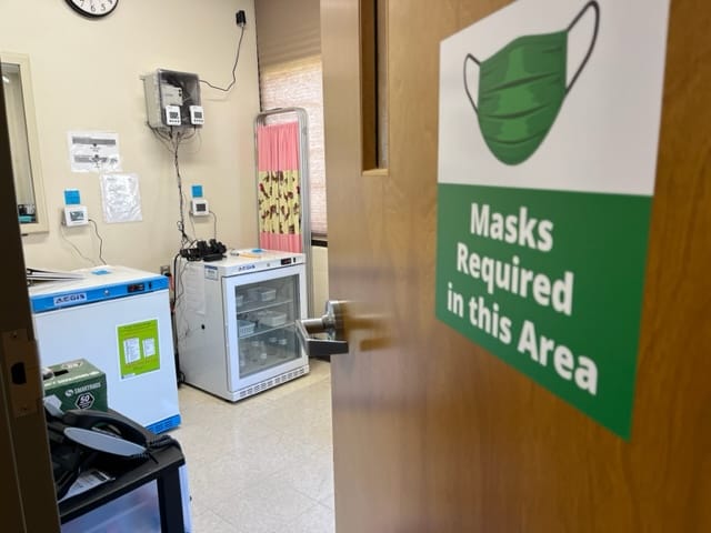 City of Allentown provided funding for vaccine freezer in the Allentown School District. This is the vaccine unit at South Mo