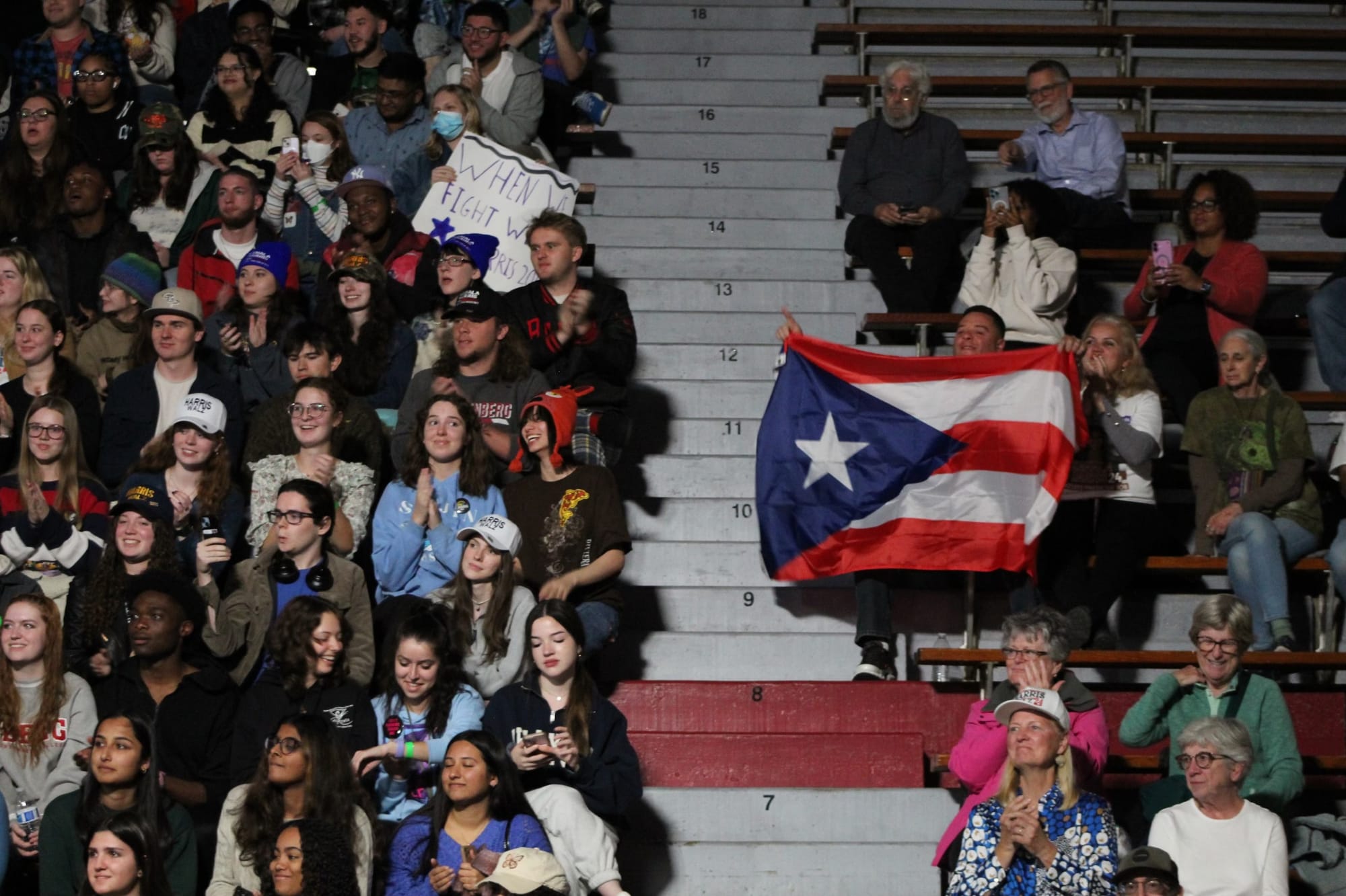 Faces from the crowd at Vice President Kamala Harris' rally at Muhlenberg College in Allentown.