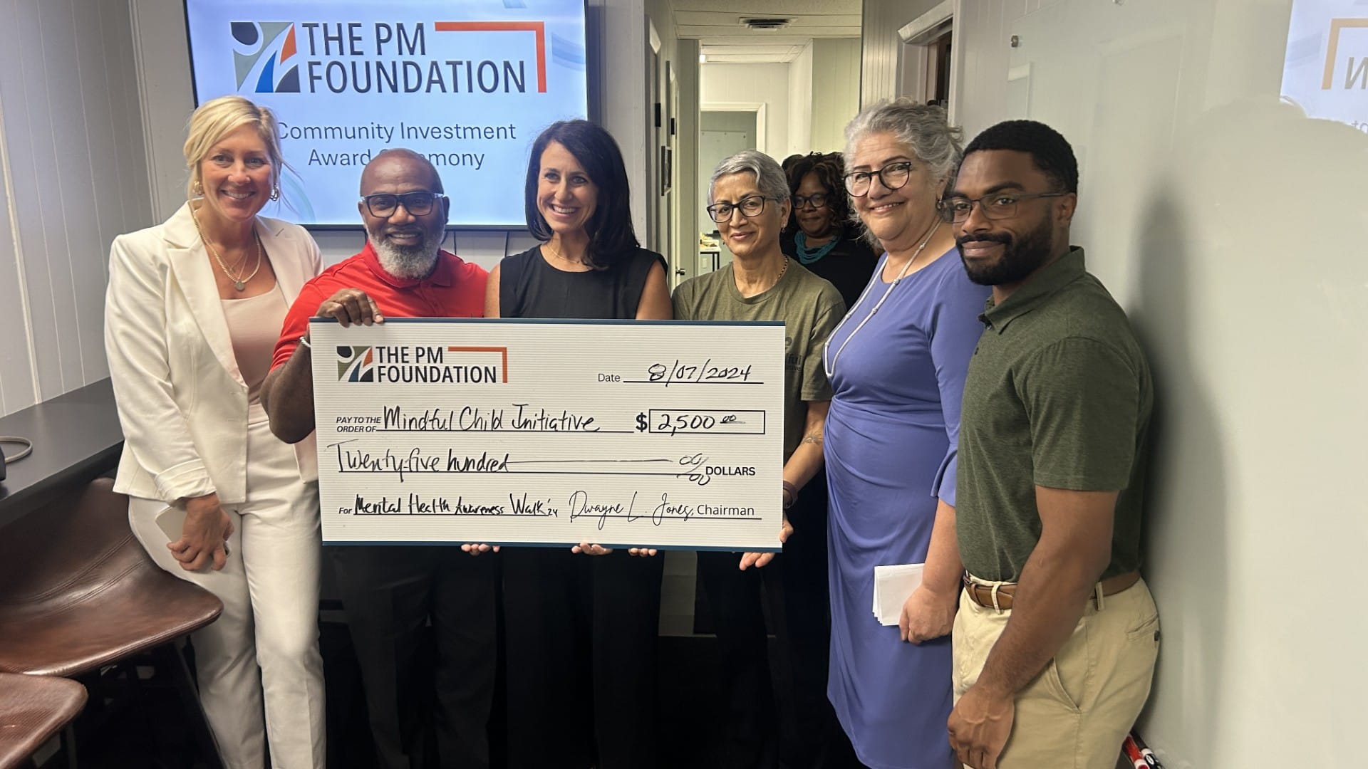 PM Foundation with Mindful child initiative's Prabha Sinha and Sarah Martinez.