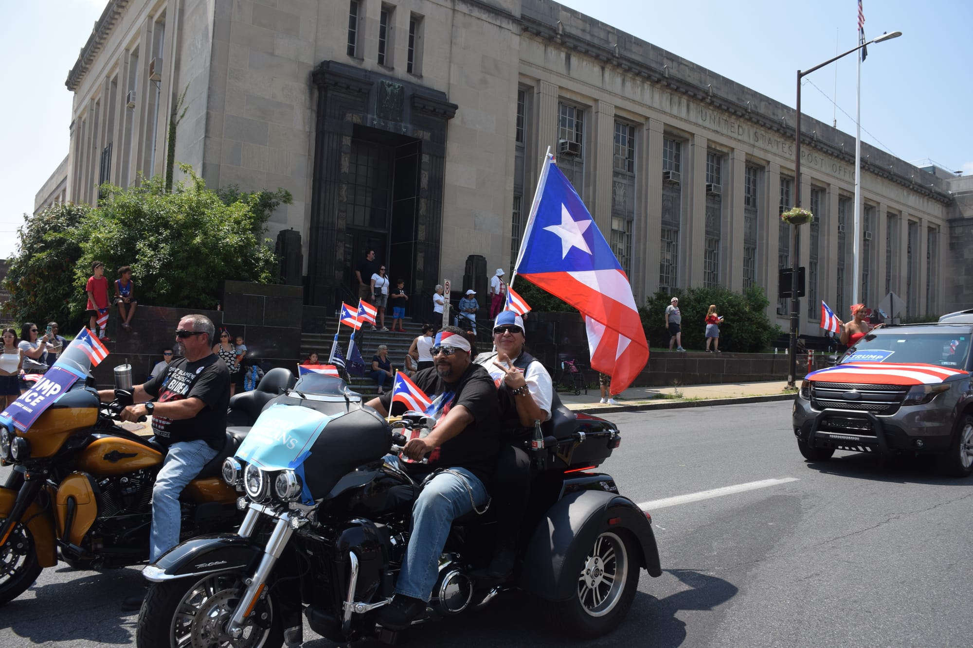 Parade attendees drove their Jeeps, cars and motorcycles to the Puerto Rican parade and festival in Allentown.