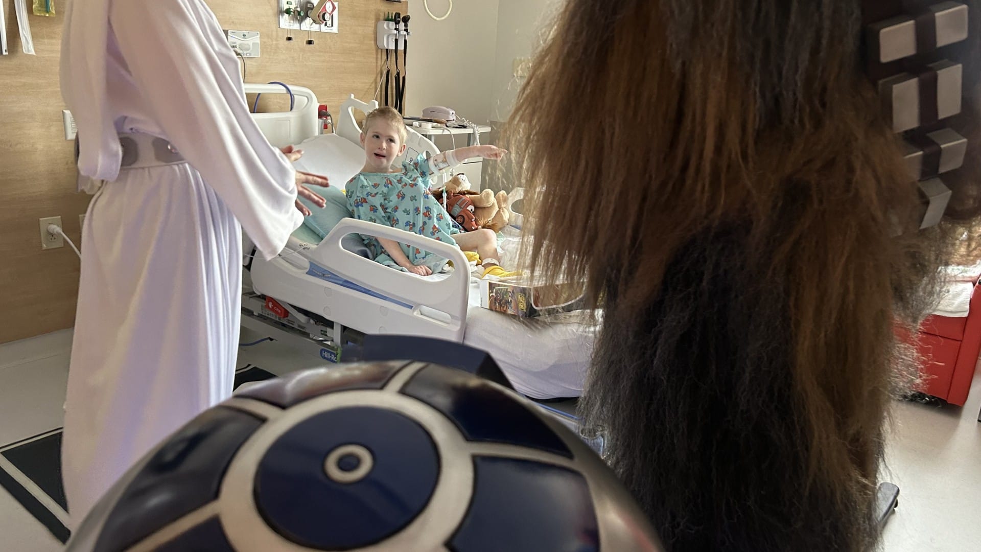 11-year-old Ethan Yost gets a visit from some of the most beloved characters from the Star Wars movies at Lehigh Valley Reill