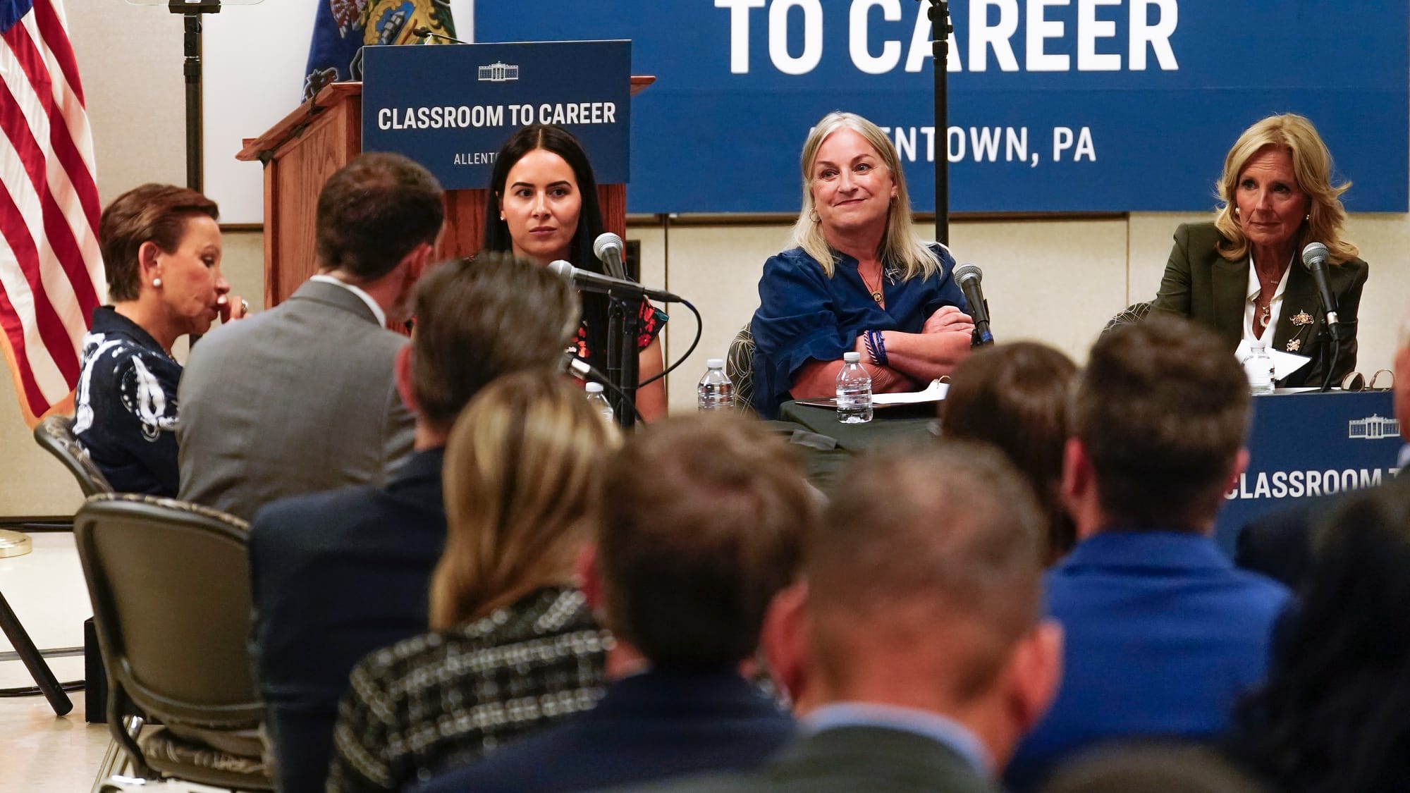 U.S. Rep. Susan Wild was joined by First Lady Jill Biden and U.S. Reps. Nanette Barragán (CA-44) and Nydia Velázquez (NY-7) a