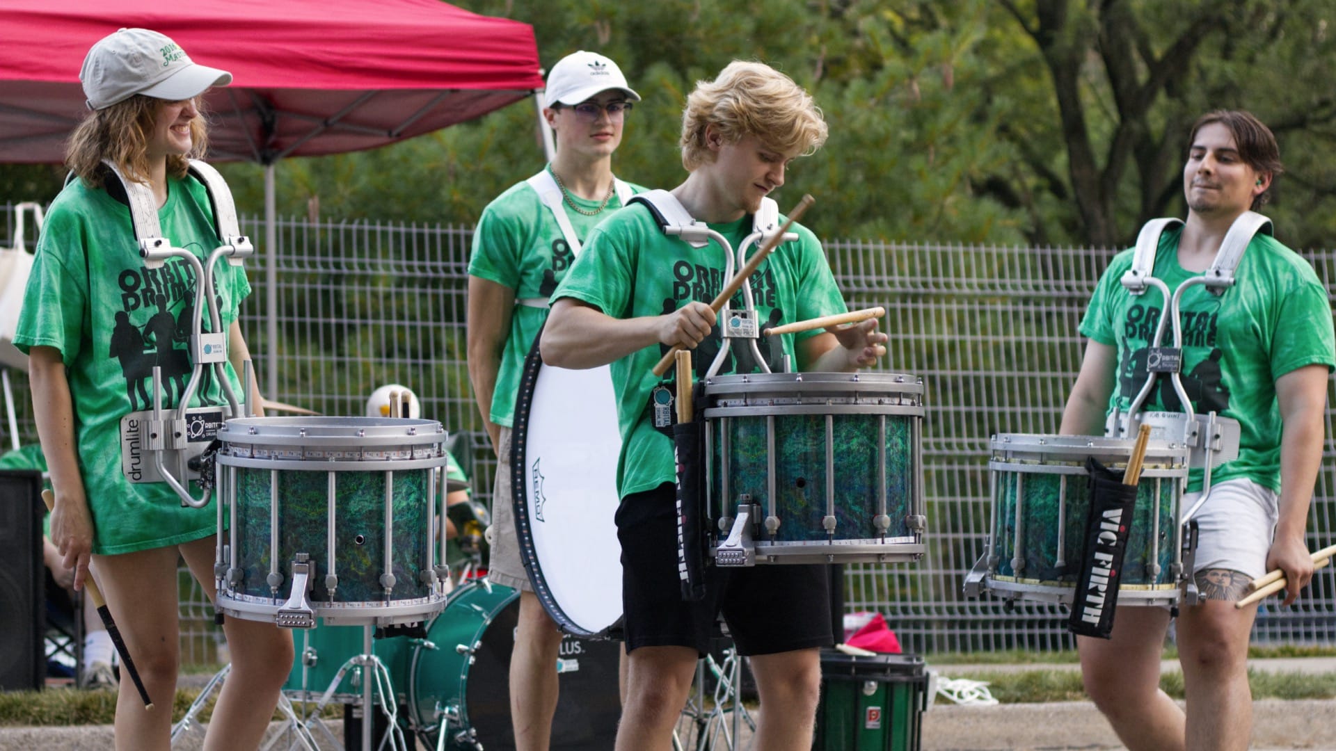 Orbital Drum Line is made up of Freedom High School graduates and former drum captains.