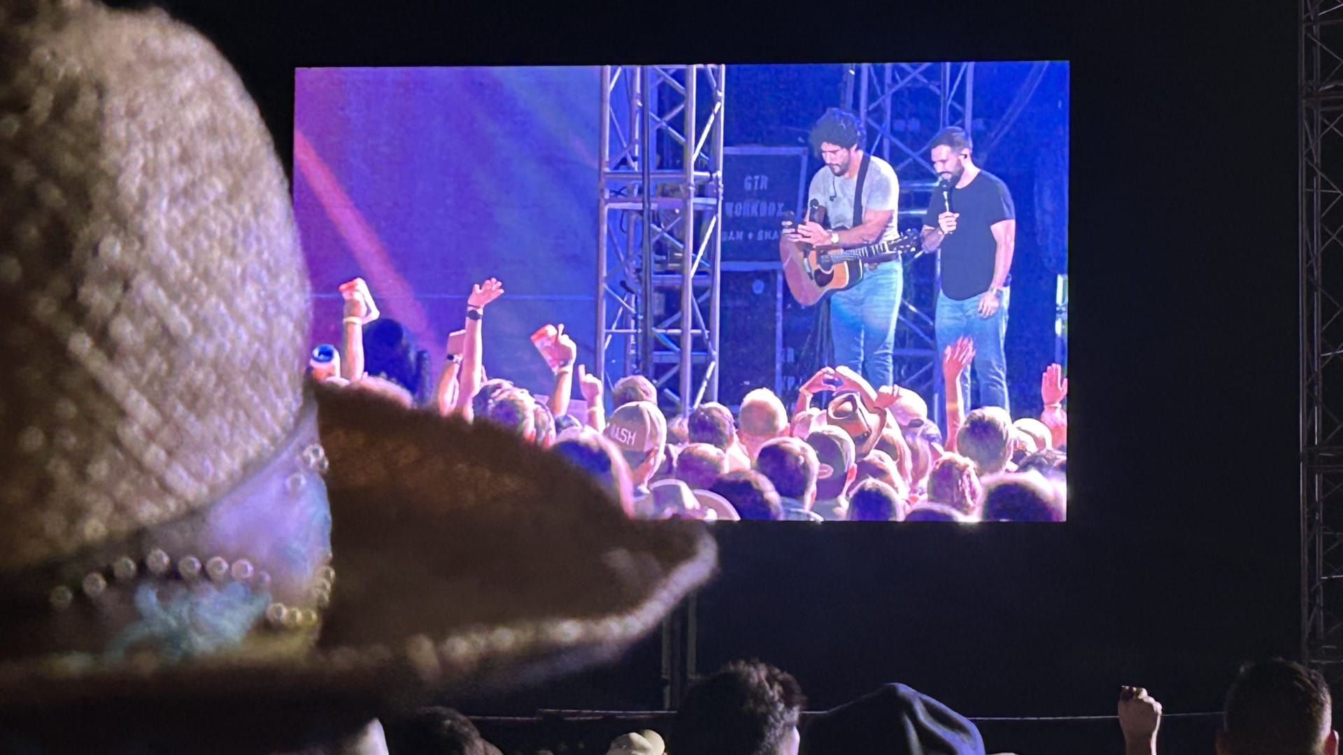Country duo Dan + Shay play on the main stage at Musikfest 2023. The two are just returning to touring as they've been record