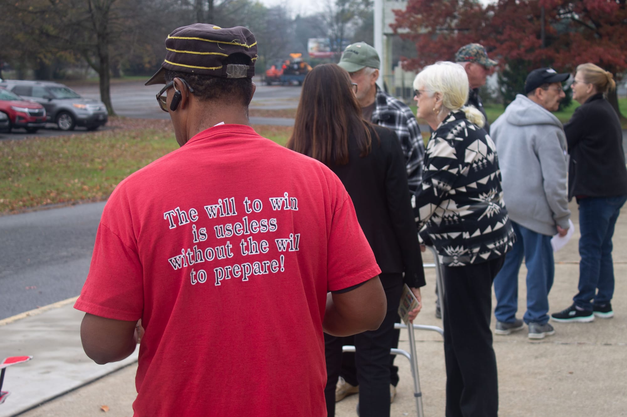 Dave St. Hill, a softball coach in Whitehall, leaving his polling place after voting Tuesday. He said he believes politics to