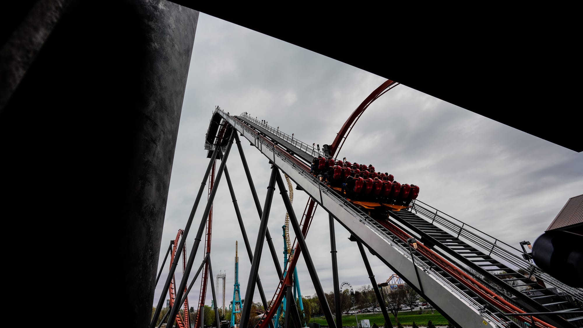 Dorney Park & Wildwater Kingdom held a ribbon-cutting ceremony Wednesday for Iron Menace, the Northeast's first-ever "dive" r