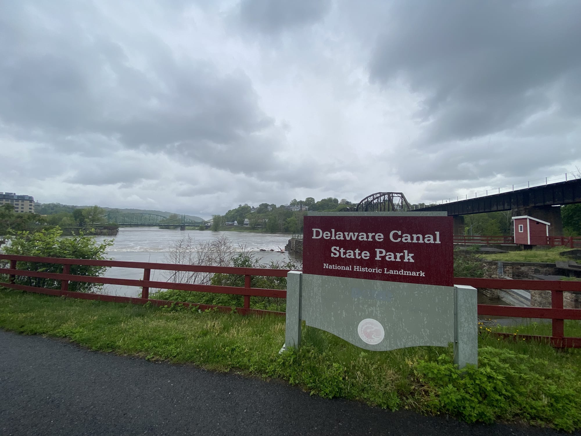 The shad ladder, connected to Easton Dam at Delaware Canal State Park, has fallen into disrepair.