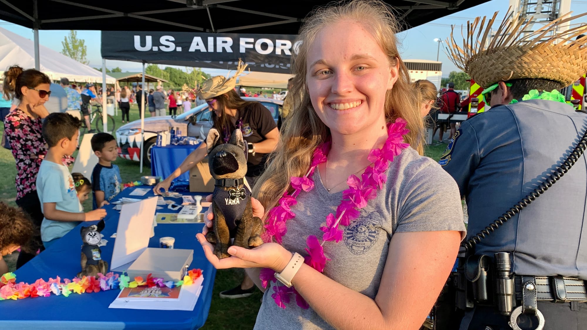 The plush toy of K9 Yara, who did a demonstration at Upper Macungie's National Night Out event.