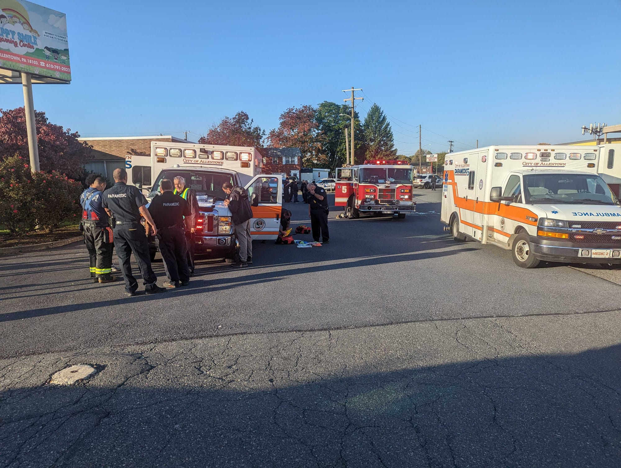 Dozens of people were hospitalized after being exposed to high levels of carbon monoxide at an Allentown day care facility Tu