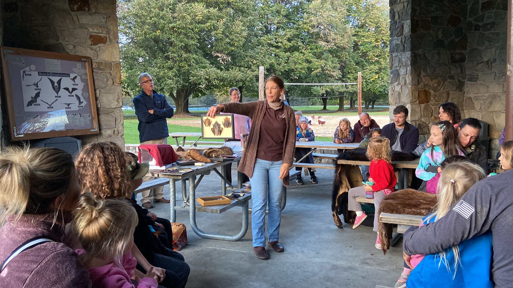 Sue Gallagher, chief naturalist for the Carbon County Environmental Education Center, hosted an education bat event Friday at