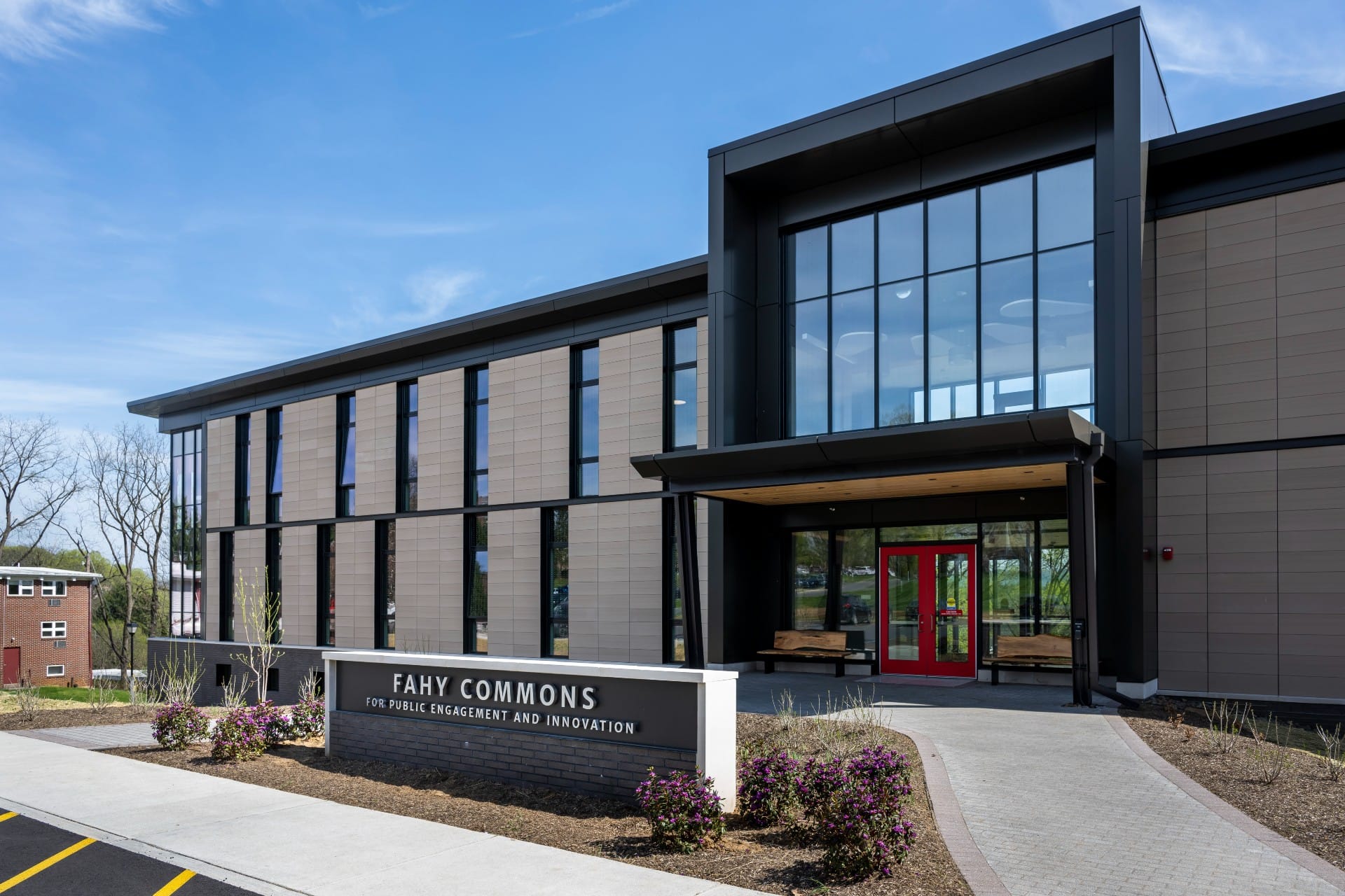 The first new building on Muhlenberg’s campus in more than a decade, the Fahy Commons for Public Engagement and Innovation, 2