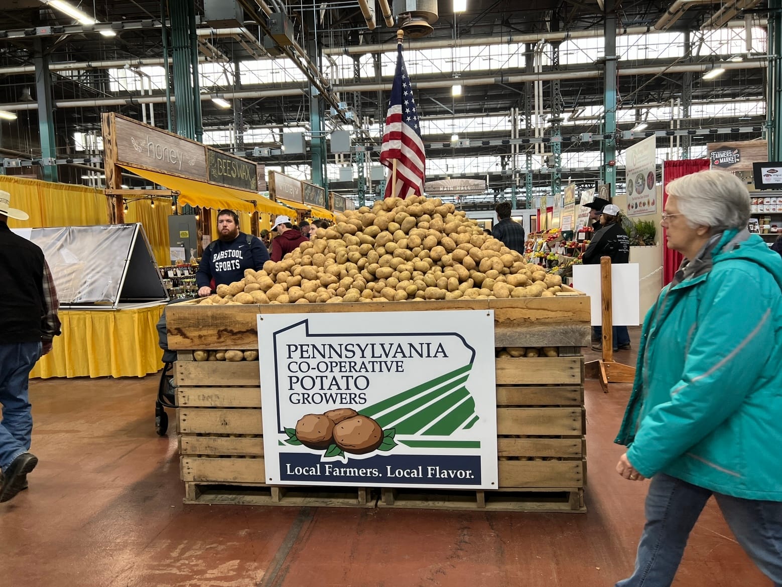 Photo of potato exhibit from the 2023 Pennsylvania Farm Show.