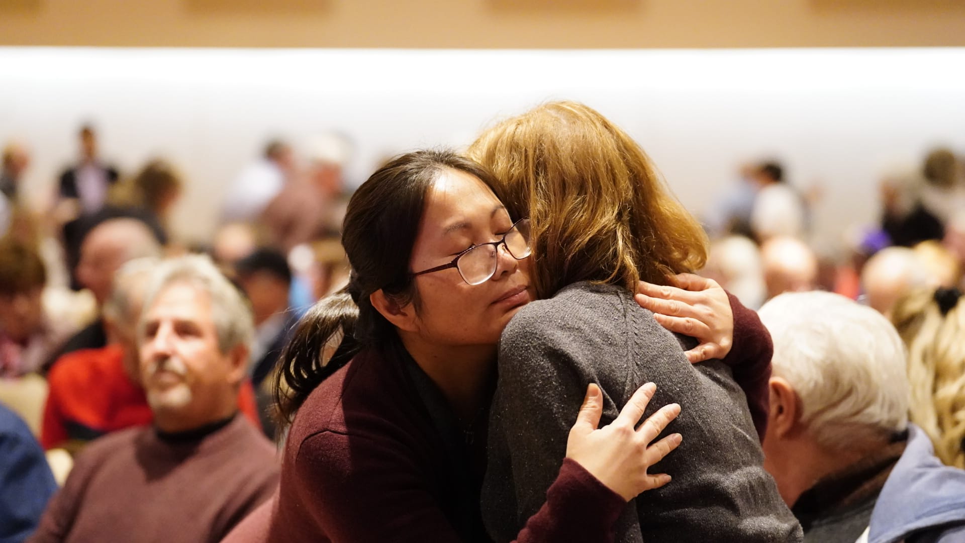 Hundreds of area residents gathered for solidarity at a prayer vigil for Israel at the Jewish Community Center of the Lehigh 