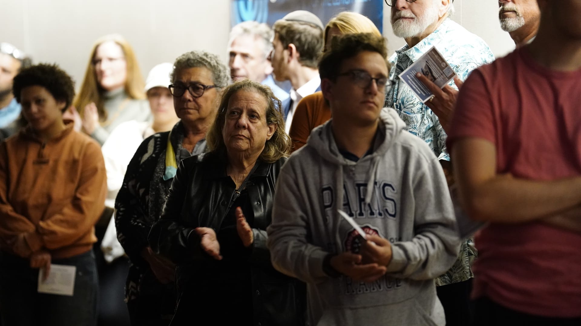 Hundreds of area residents gathered for solidarity during a vigil for Israel at the Jewish Community Center of the Lehigh Val