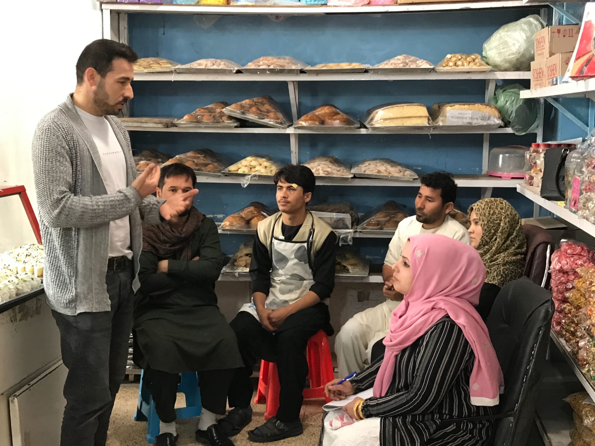 Rohullah Balkhi at on-the-job training for women-owned business.