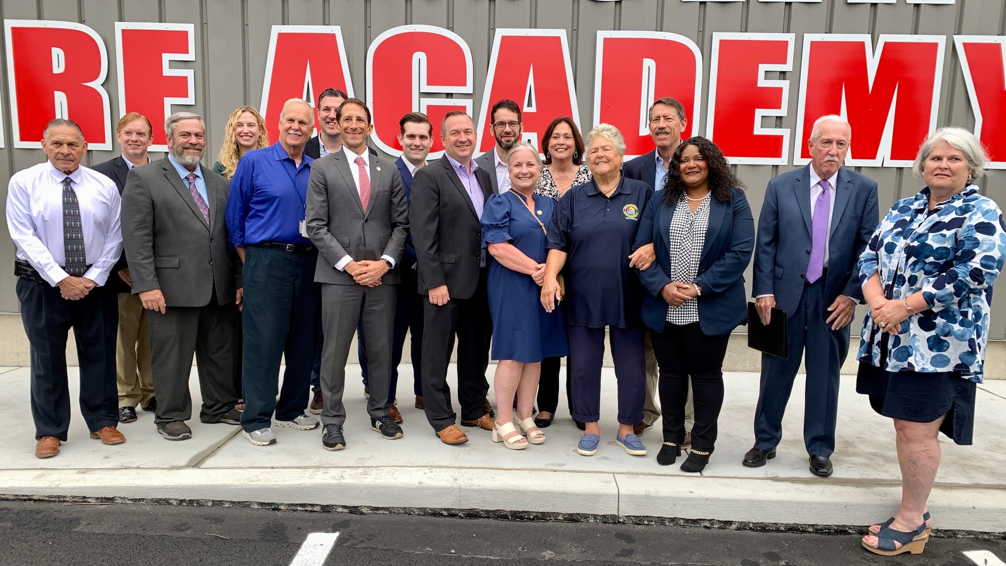 The local officials at the Allentown Fire Academy and Emergency Operations Center Ribbon-Cutting and Dedication.