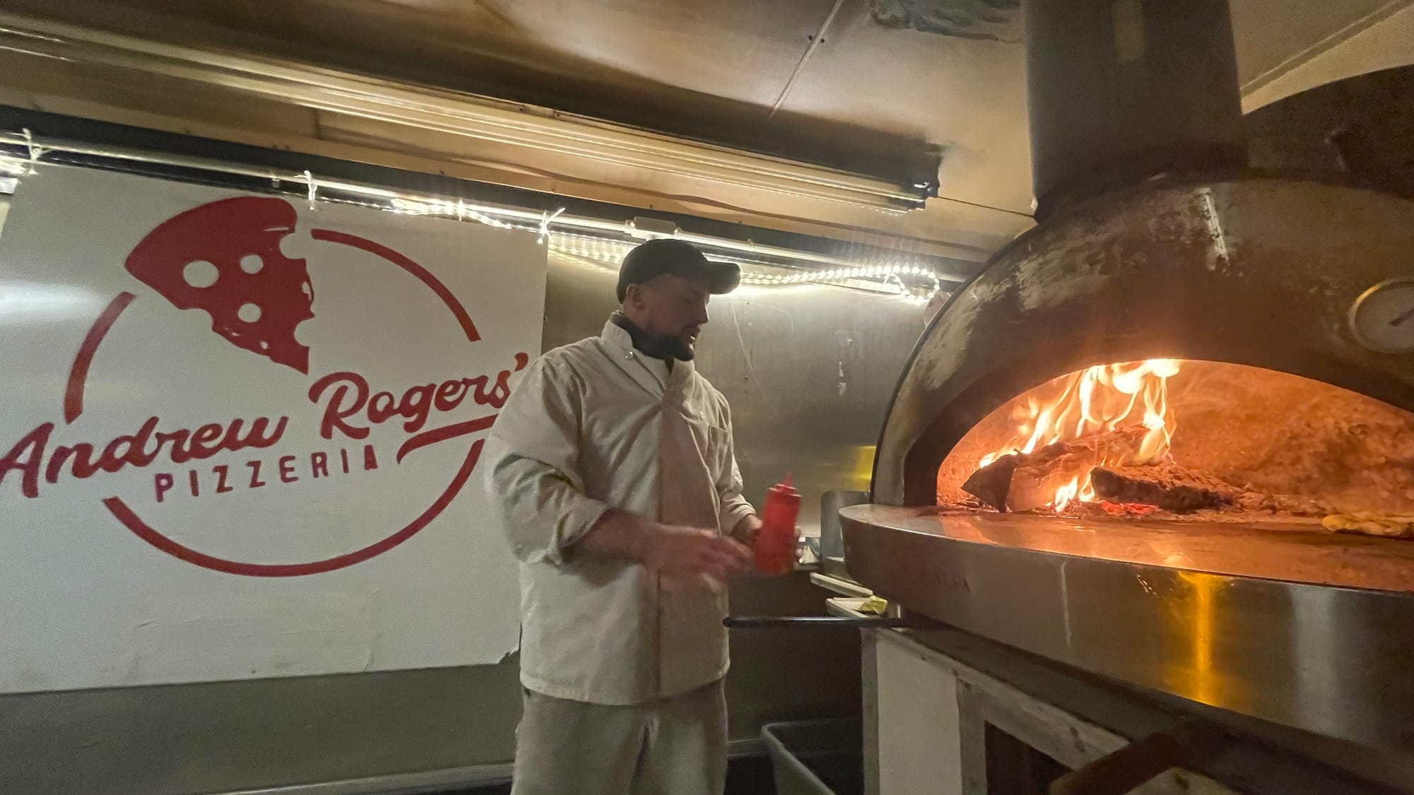 Each Friday and Saturday since November, Andrew Rogers’ Pizzeria has set up shop outside Joe’s Tavern, 12 W. Broad St., in Ce