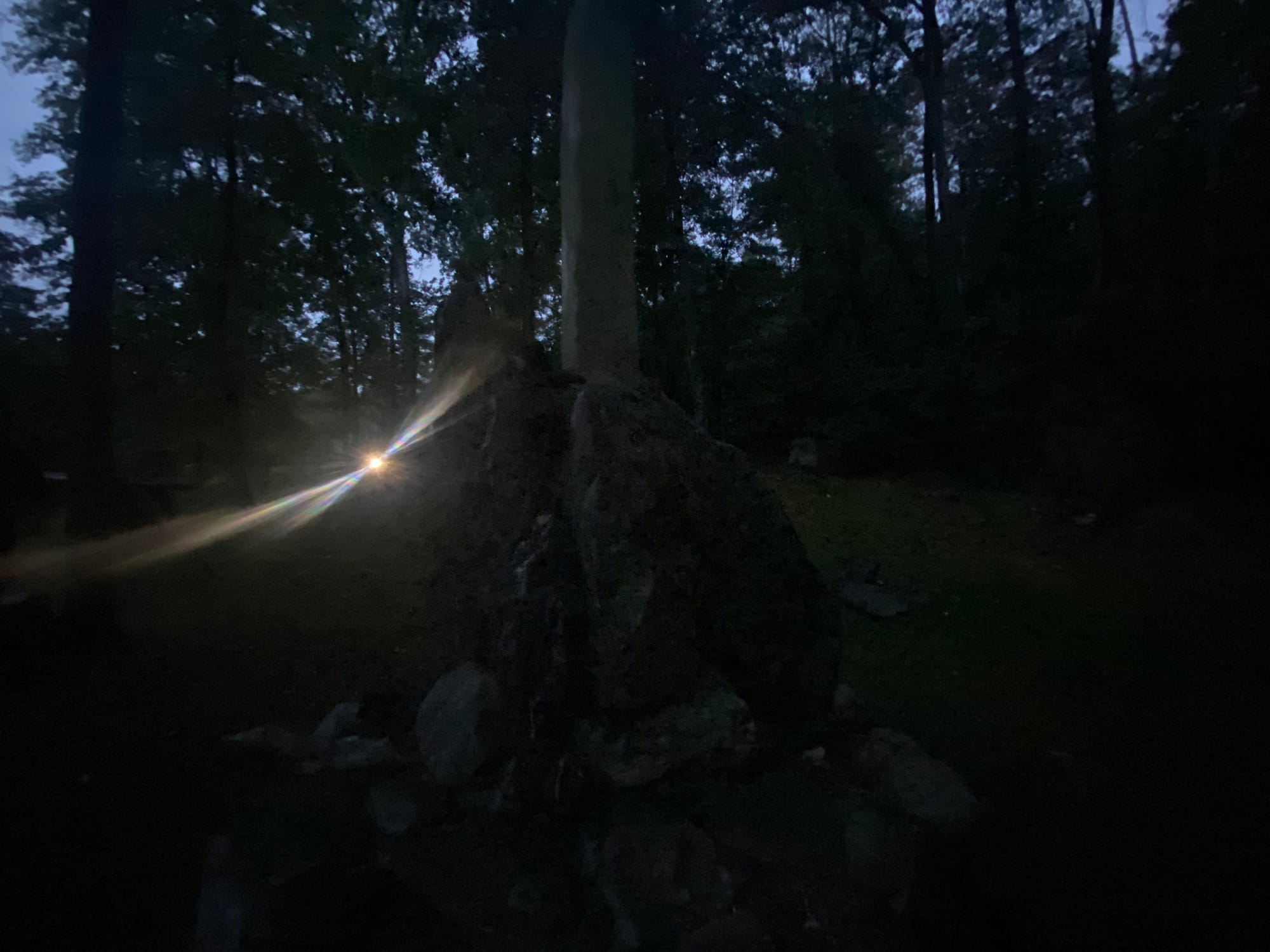 A sunrise observance was held Saturday morning at Columcille Megalith Park to mark the Autumnal Equinox. Nestled in the woods