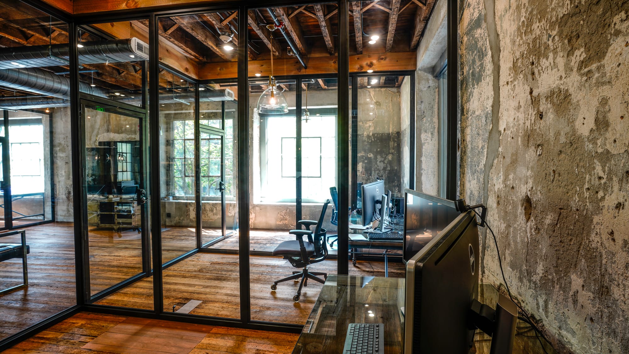 Commercial brokers are working hard to find tenants for remodeled mixed-use properties such as this one at 225 Ferry Street, 