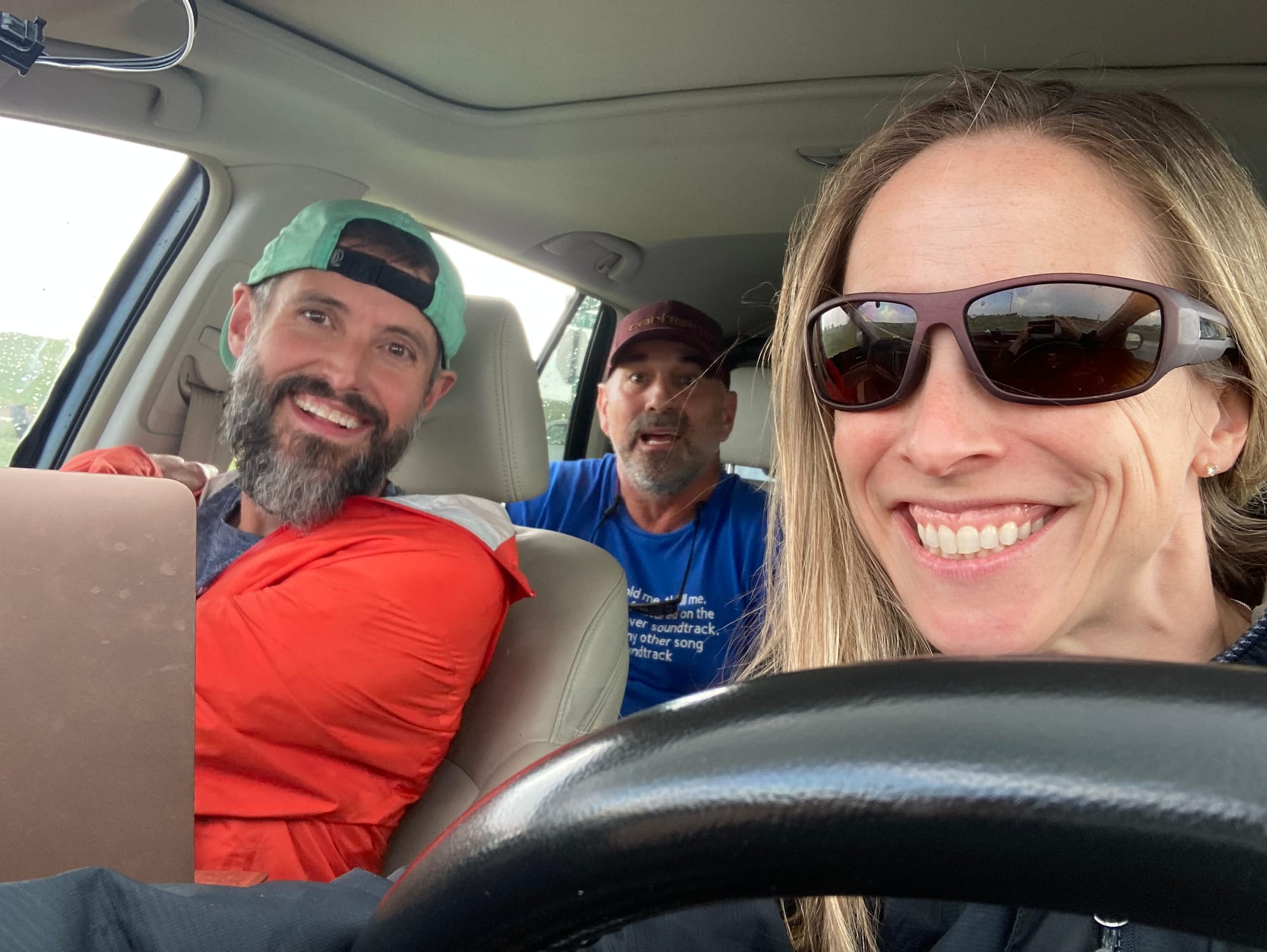 Jana Houser storm chasing with Justin Walker and Sean Casey.