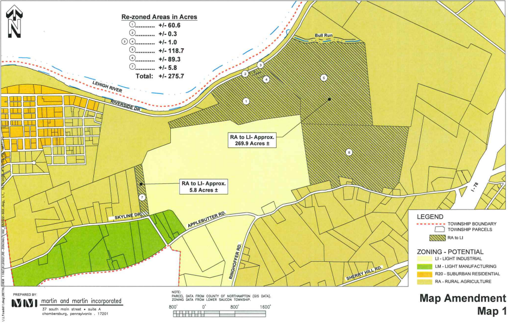 Bethlehem Landfill map amendment 1