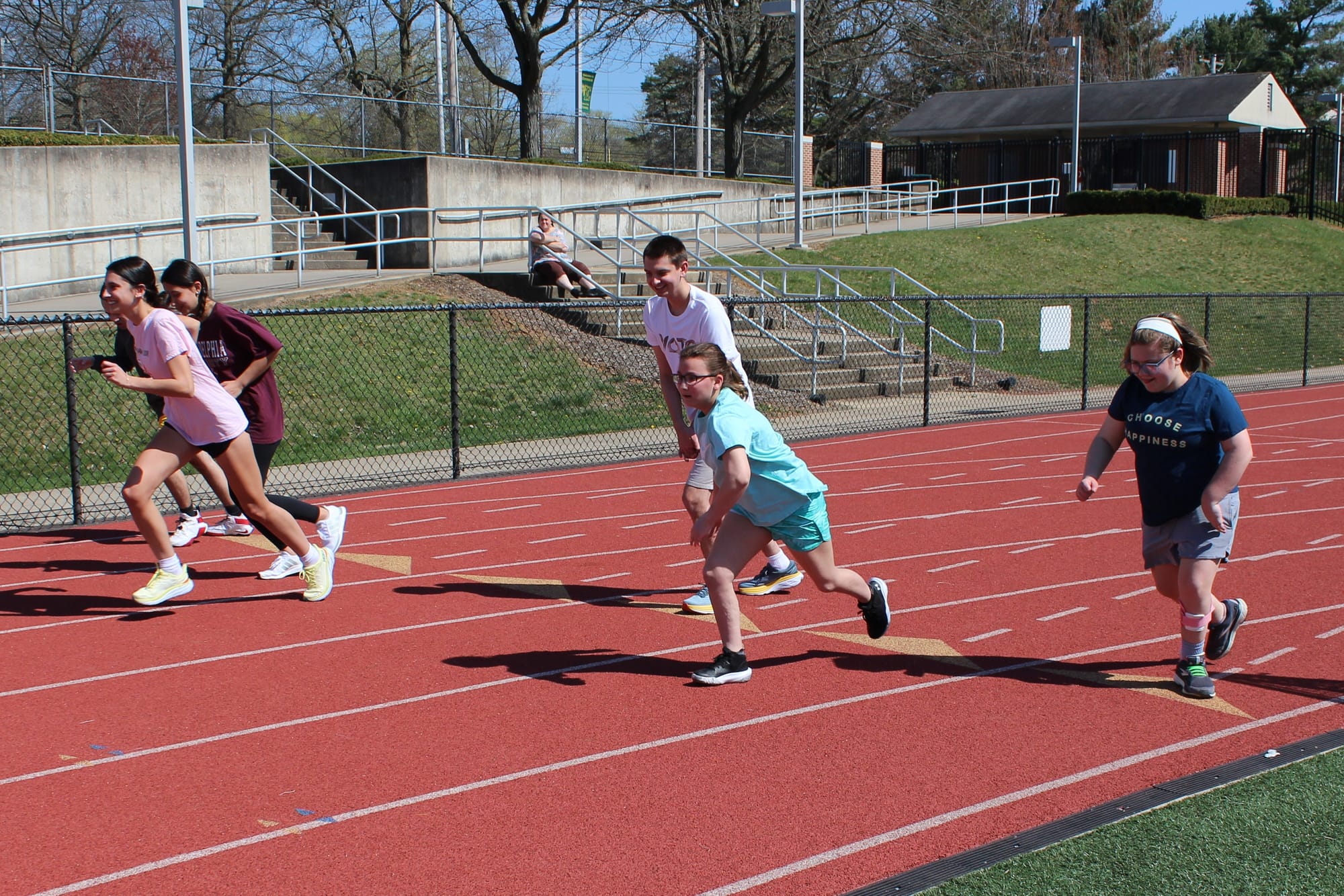 Emmaus Unified Track and Field athletes at practice Wednesday