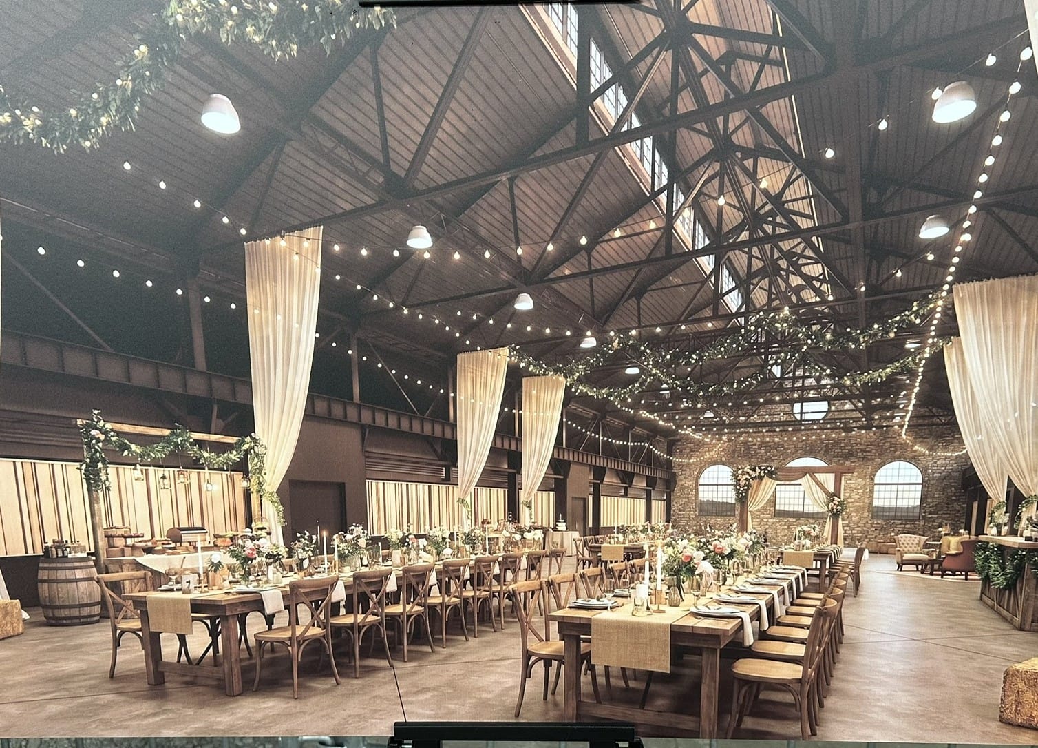 Artist renditions of how the former Bethlehem Steel Turn and Grind shop at SteelStacks will look after its renovated into an 