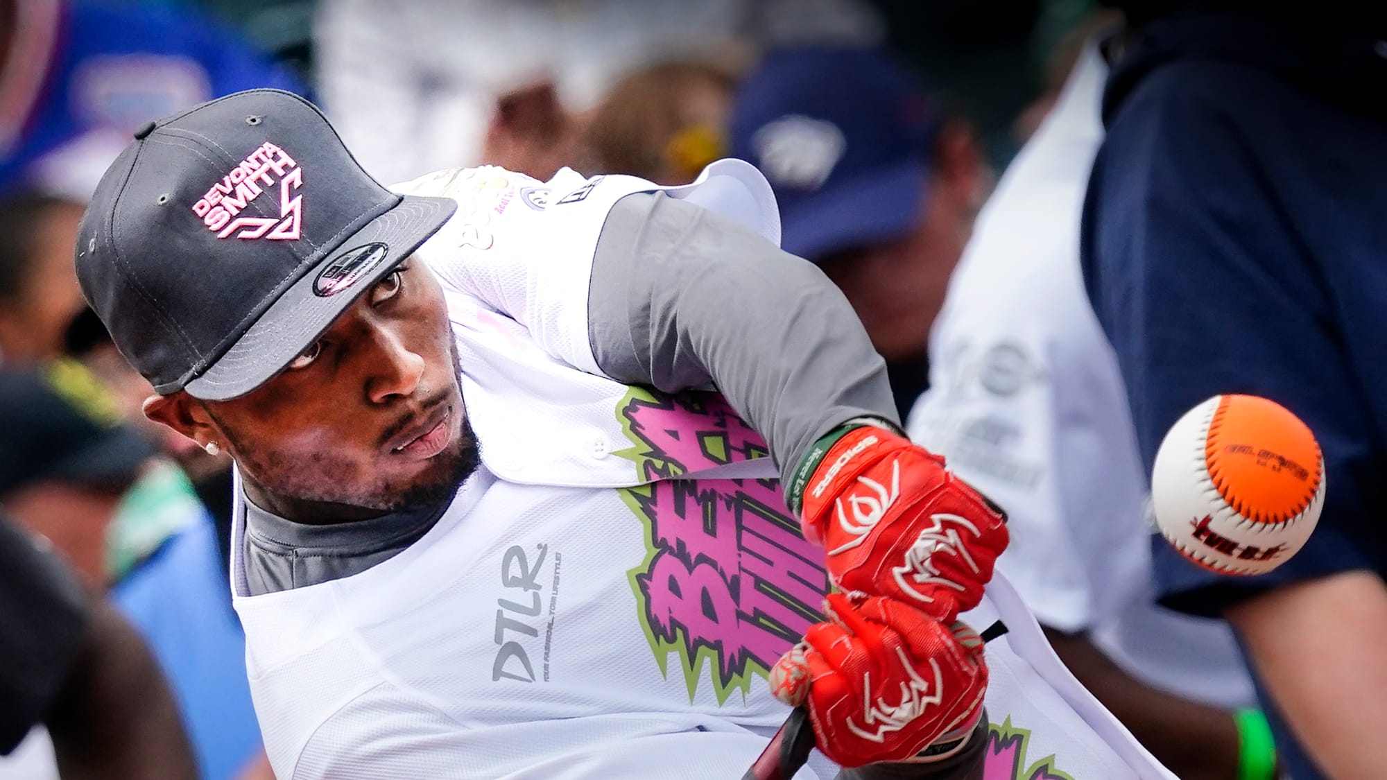 The annual DeVonta Smith Celebrity Softball Game featuring Philadelphia Eagles and other athletes was held at Coca~Cola Park 