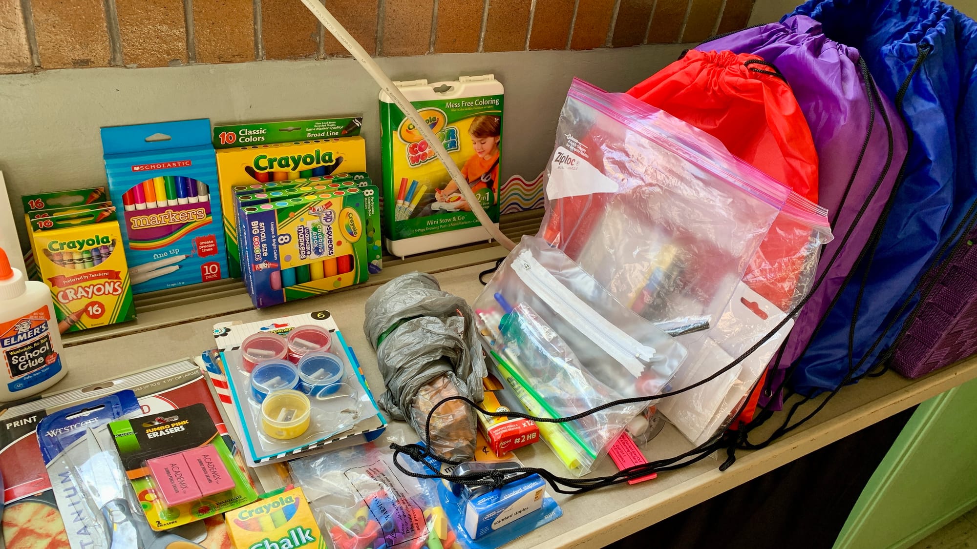 School supplies in the Parkland REACH Village.