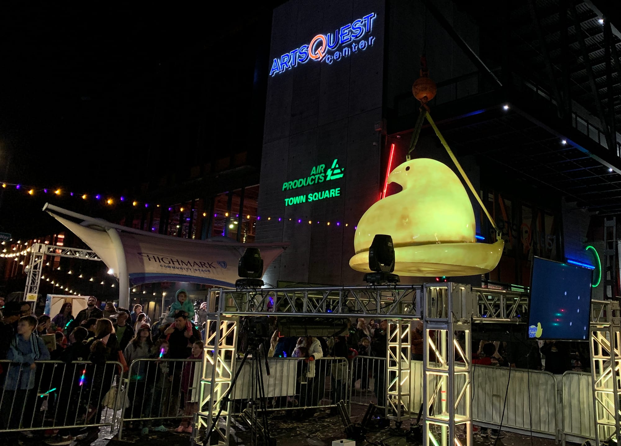 The Peeps Chick after it dropped.