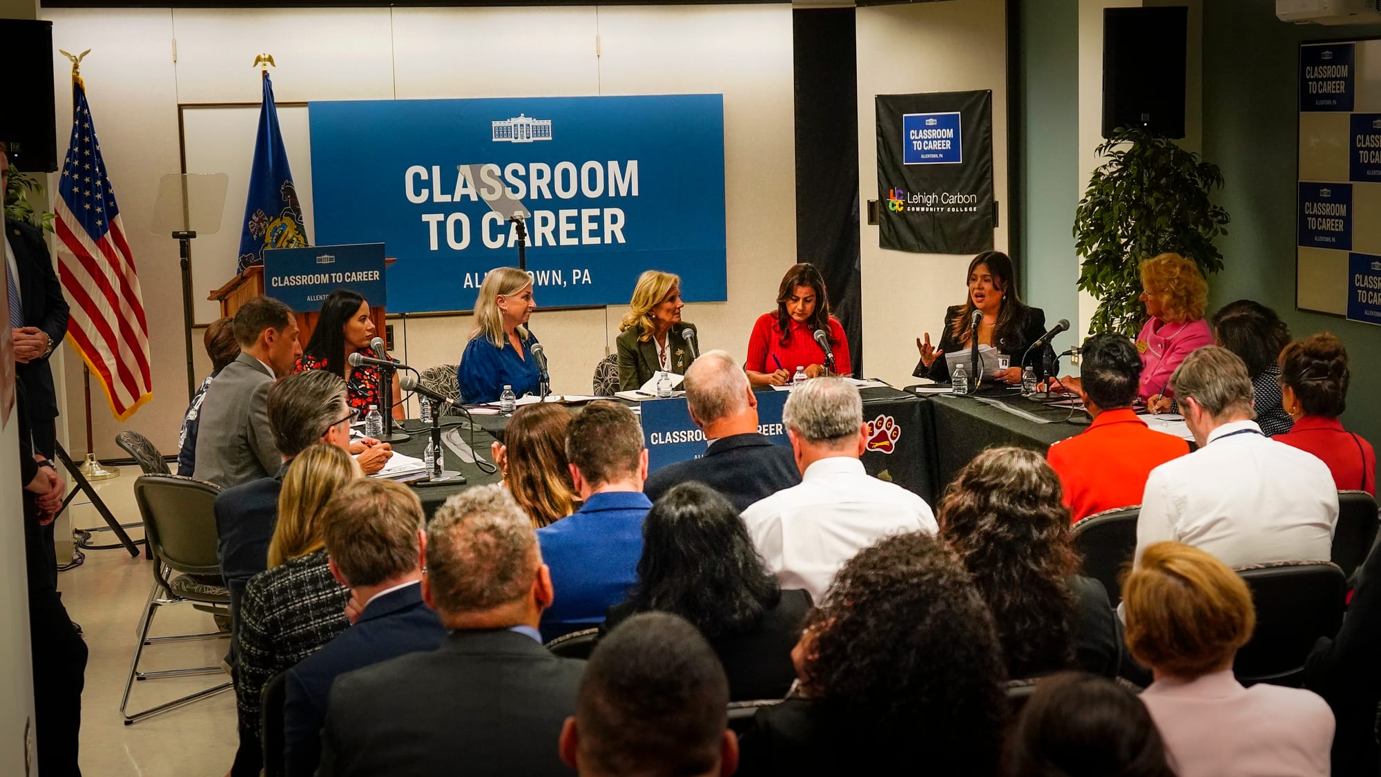 U.S. Rep. Susan Wild was joined by First Lady Jill Biden and U.S. Reps. Nanette Barragán (CA-44) and Nydia Velázquez (NY-7) a