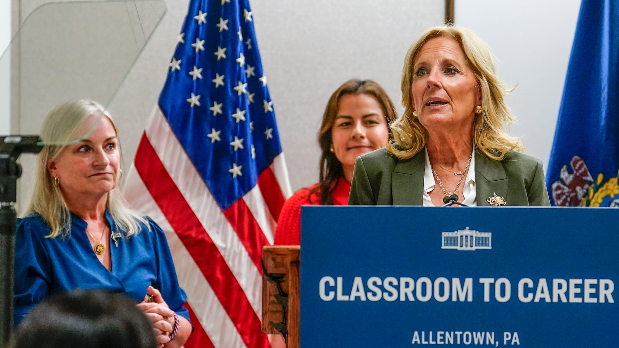 U.S. Rep. Susan Wild was joined by First Lady Jill Biden and U.S. Reps. Nanette Barragán (CA-44) and Nydia Velázquez (NY-7) a