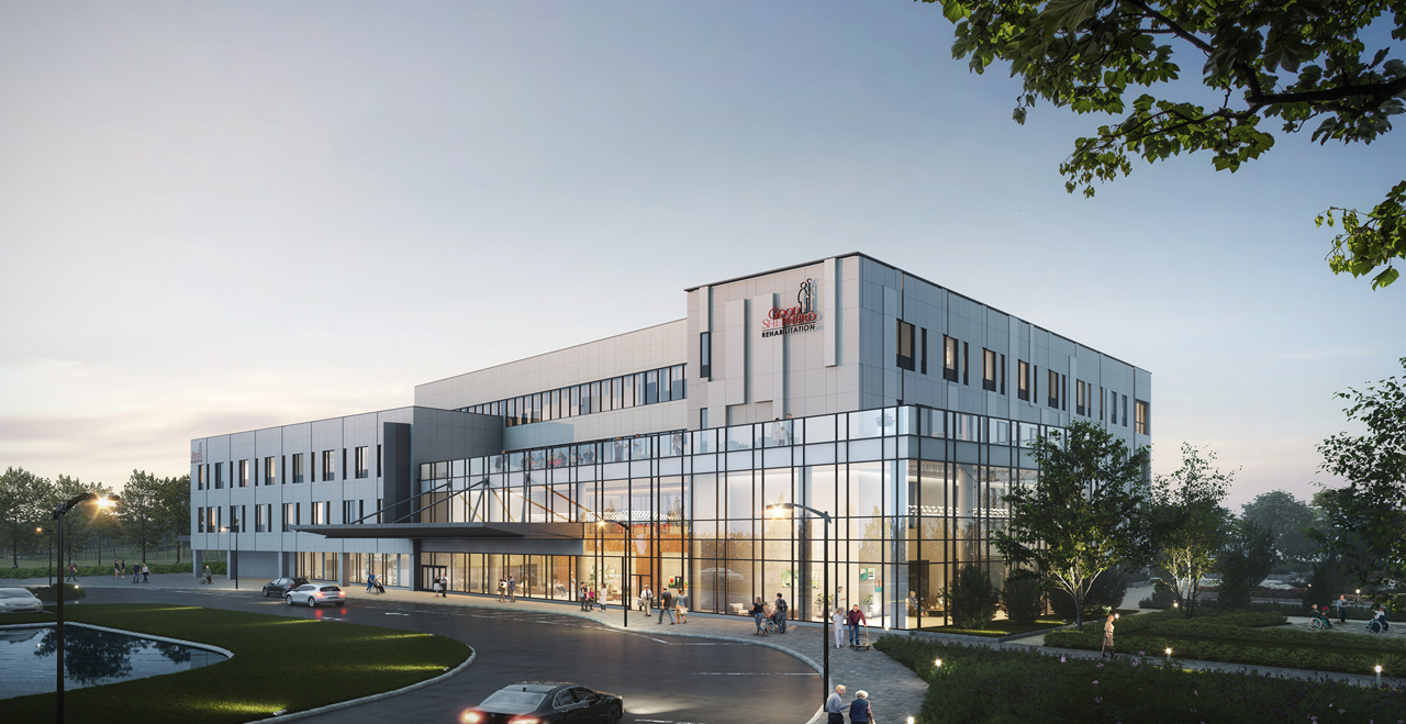 Rendering of the new hospital in Center Valley being built by Good Shepherd Rehabilitation.
