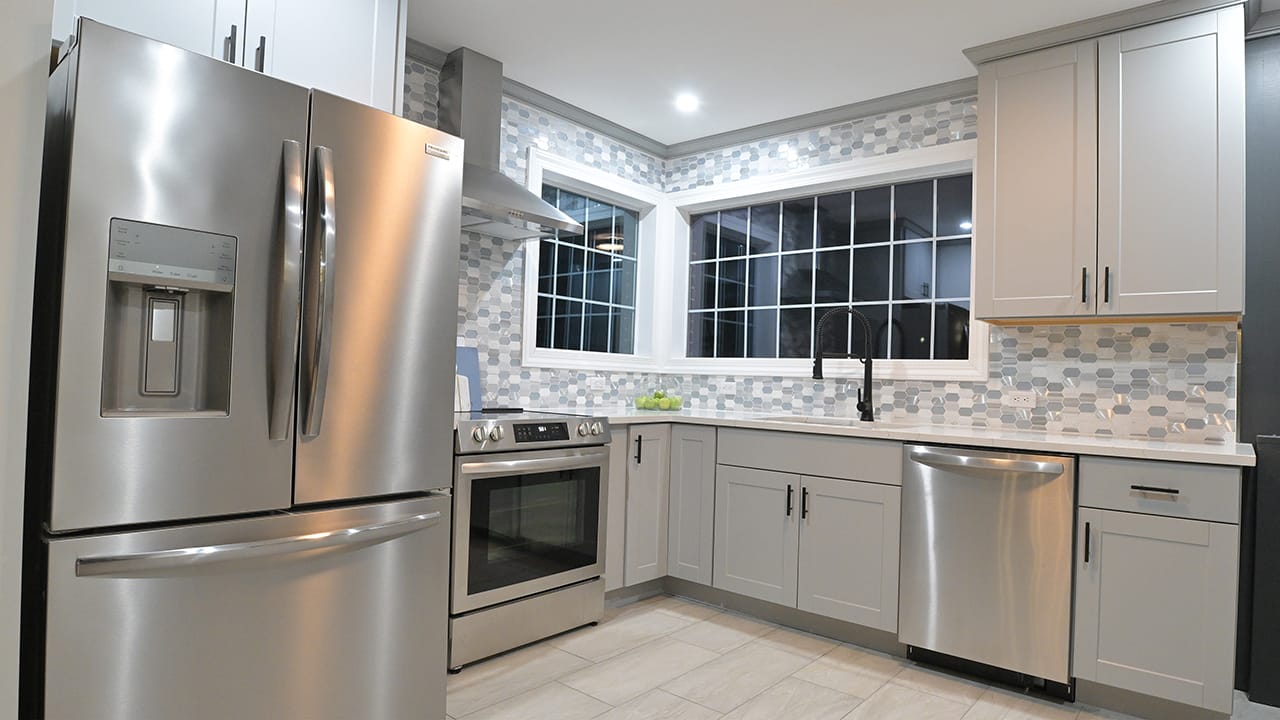 The kitchen of the West Bethlehem home designed by Wandra Cain.