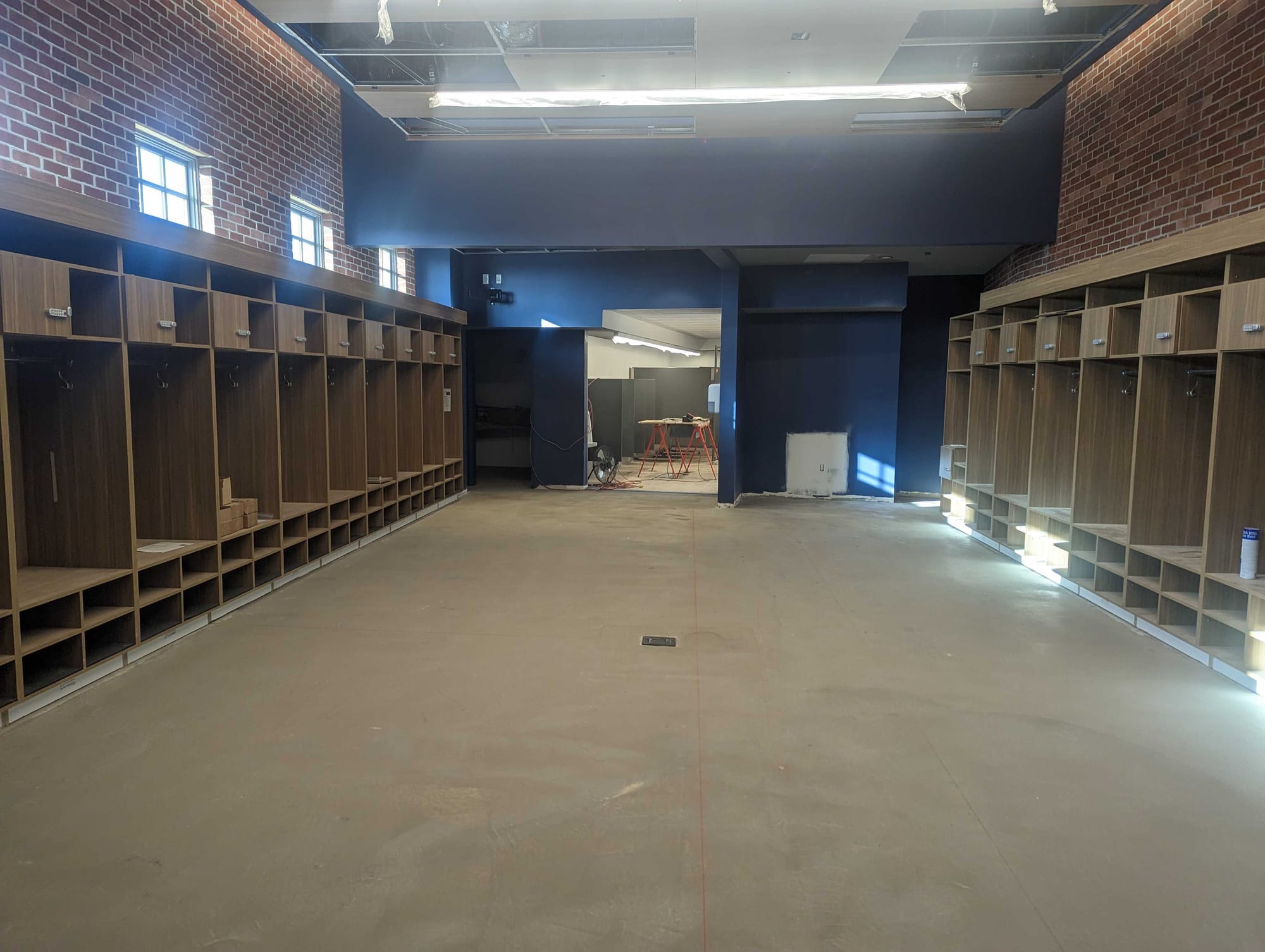 New IronPigs locker room at Coca-Cola Park.