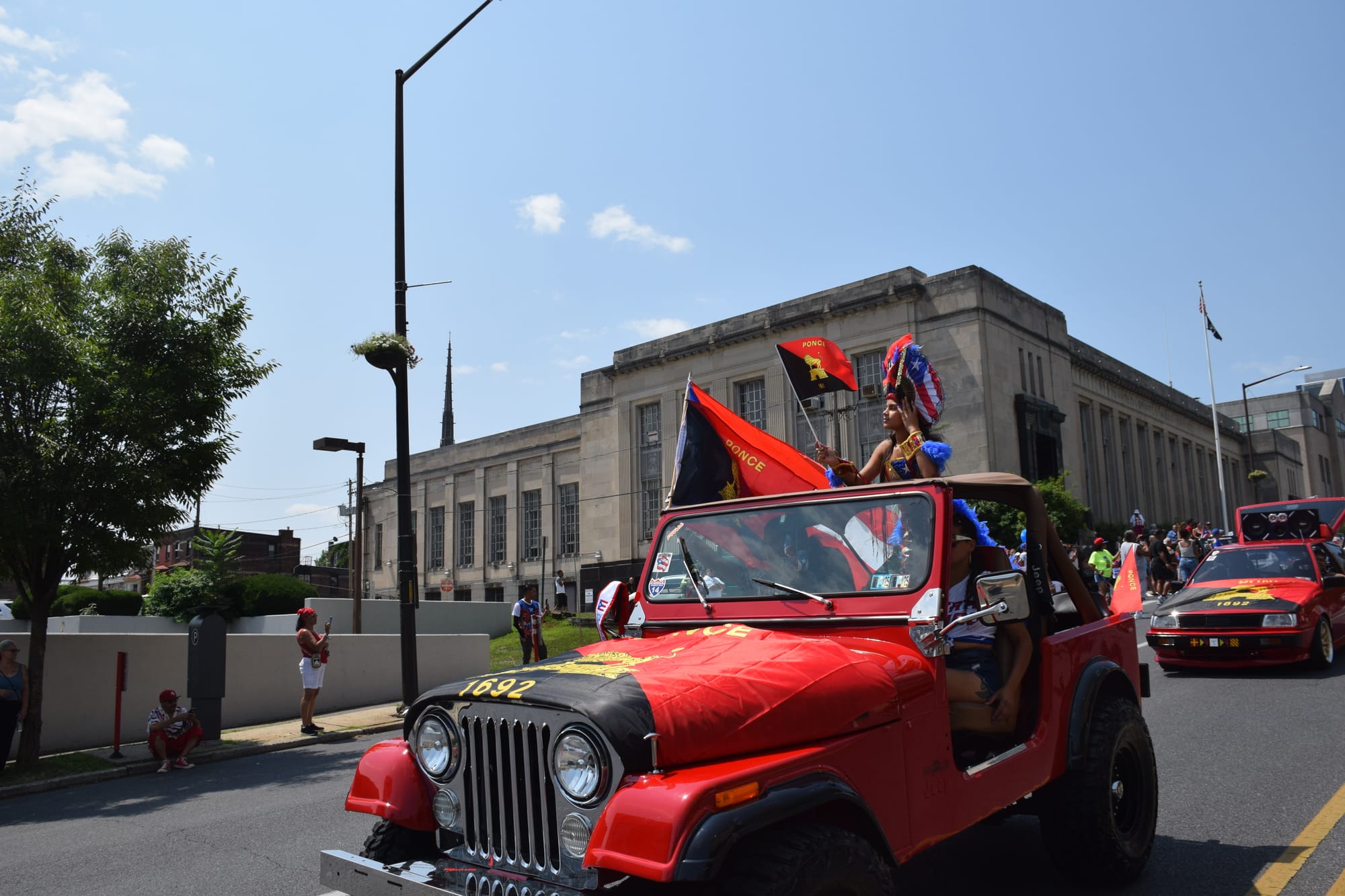 Jeeps of all colors rolled down North Fifth Street during the Puerto Rican parade and festival held Sunday, July 28, 2024.