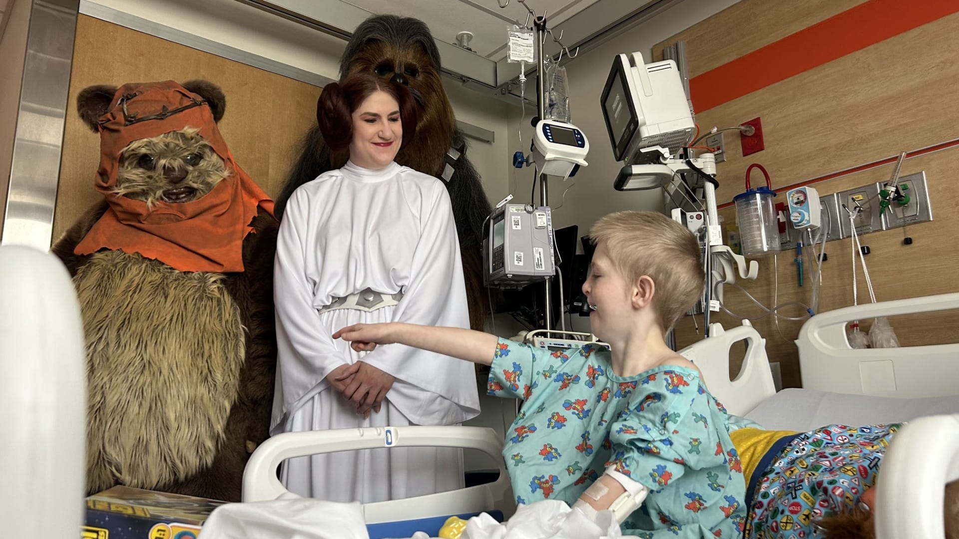 Some of the most beloved characters from the Star Wars movies paid a visit to the children at Lehigh Valley Reilly Children's