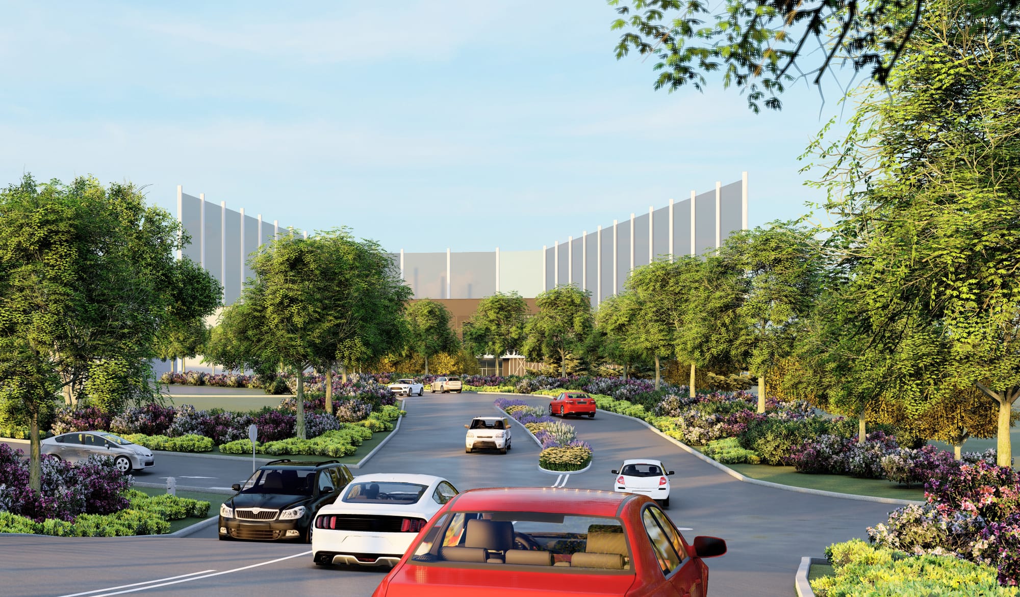 Roadways concept rendering for the Lehigh Valley Town Center project