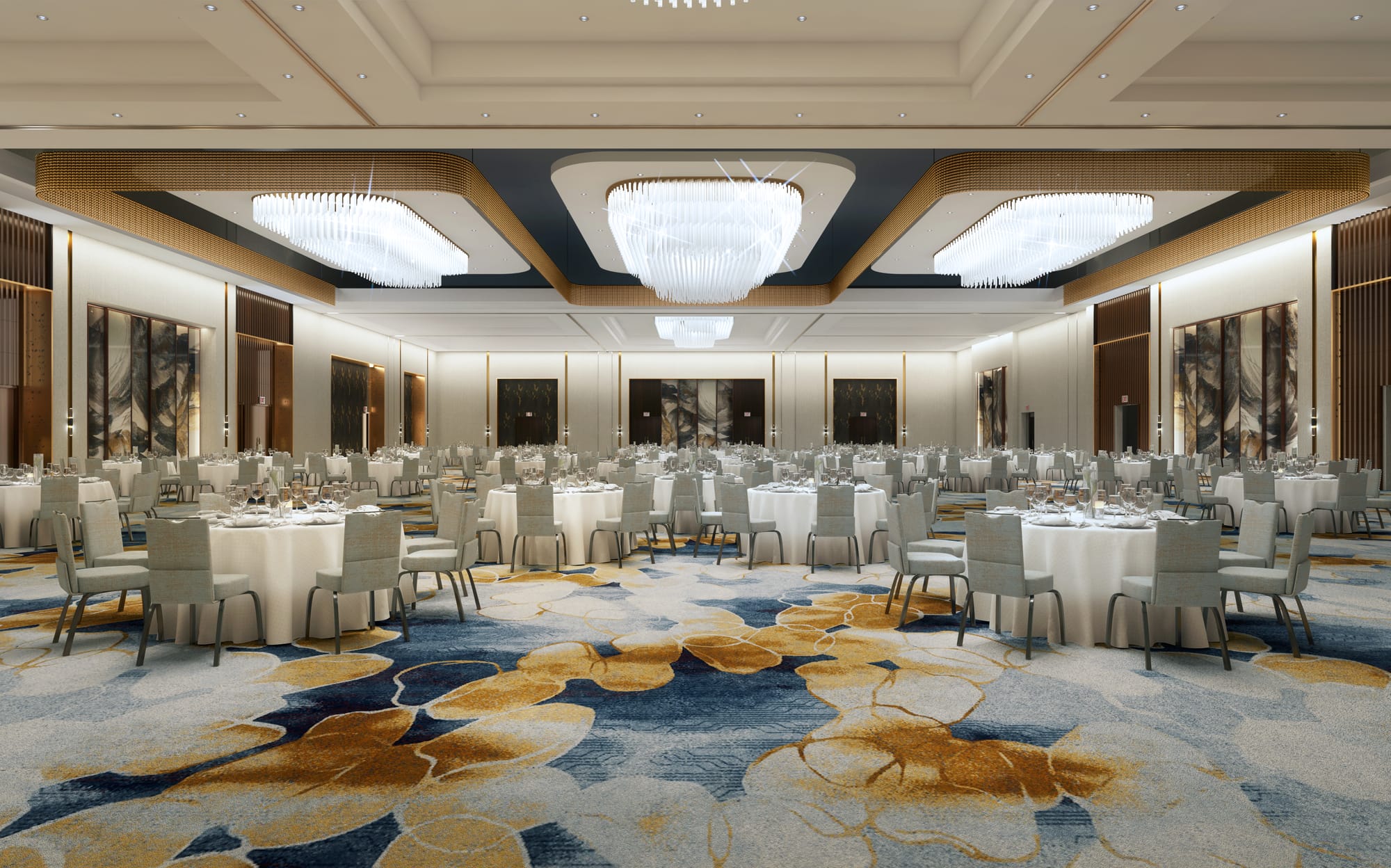 A rendered image of what the main ballroom of the Wind Creek Bethlehem expansion will look like.