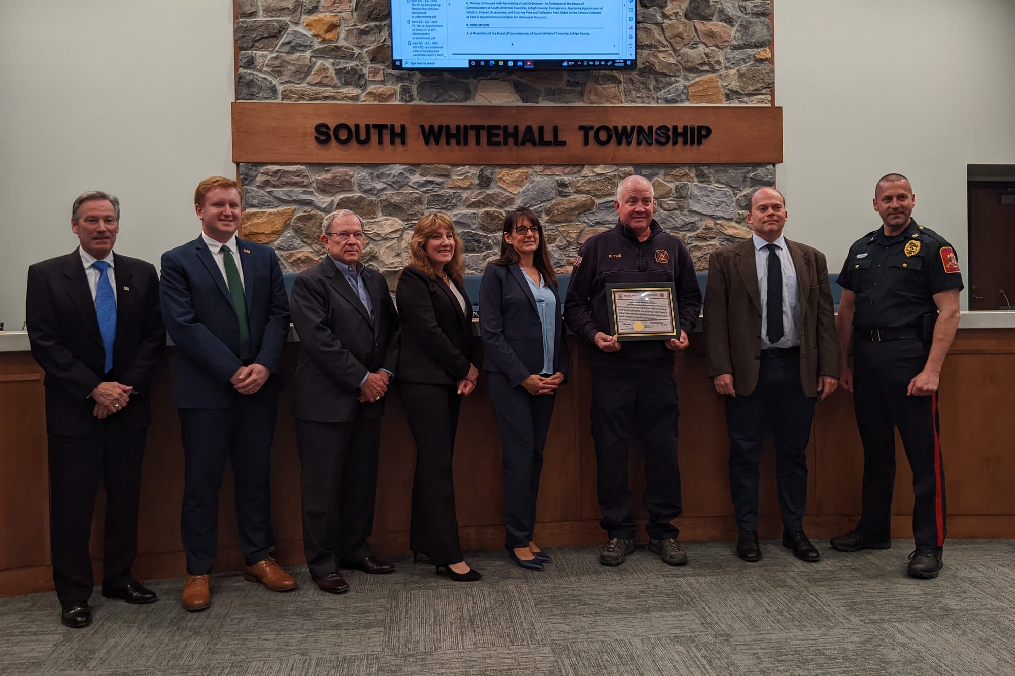 Deputy Chief Richard Tice of Woodlawn Fire Company has completed 50 years of volunteer service in the township