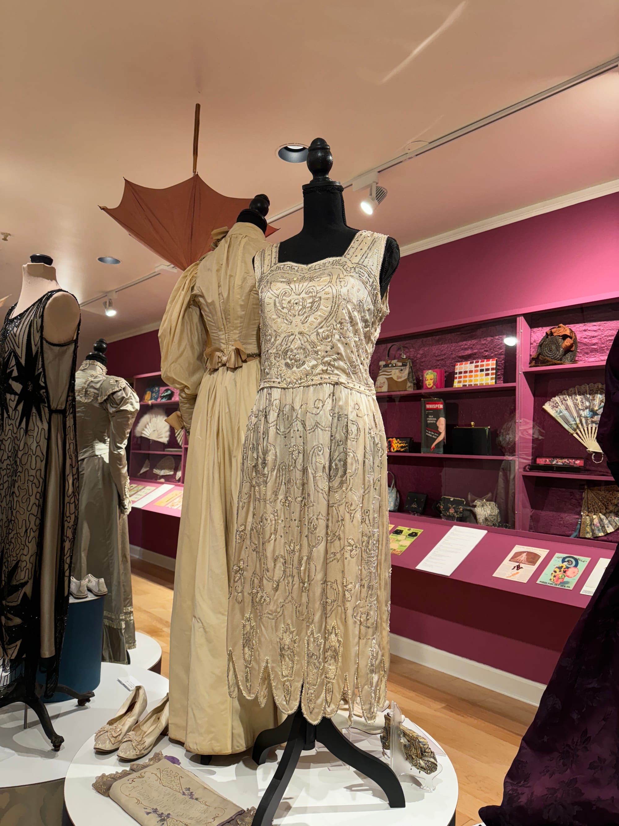 Items in the silk exhibit in Bethlehem museums