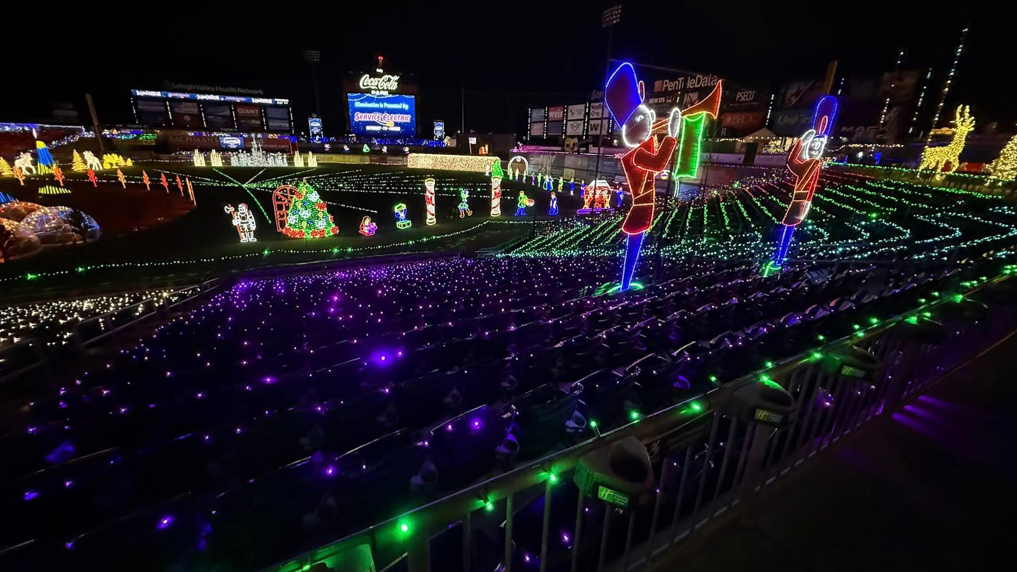 Illumination now includes 1.5 million lights in its second year at Coca-Cola Park.