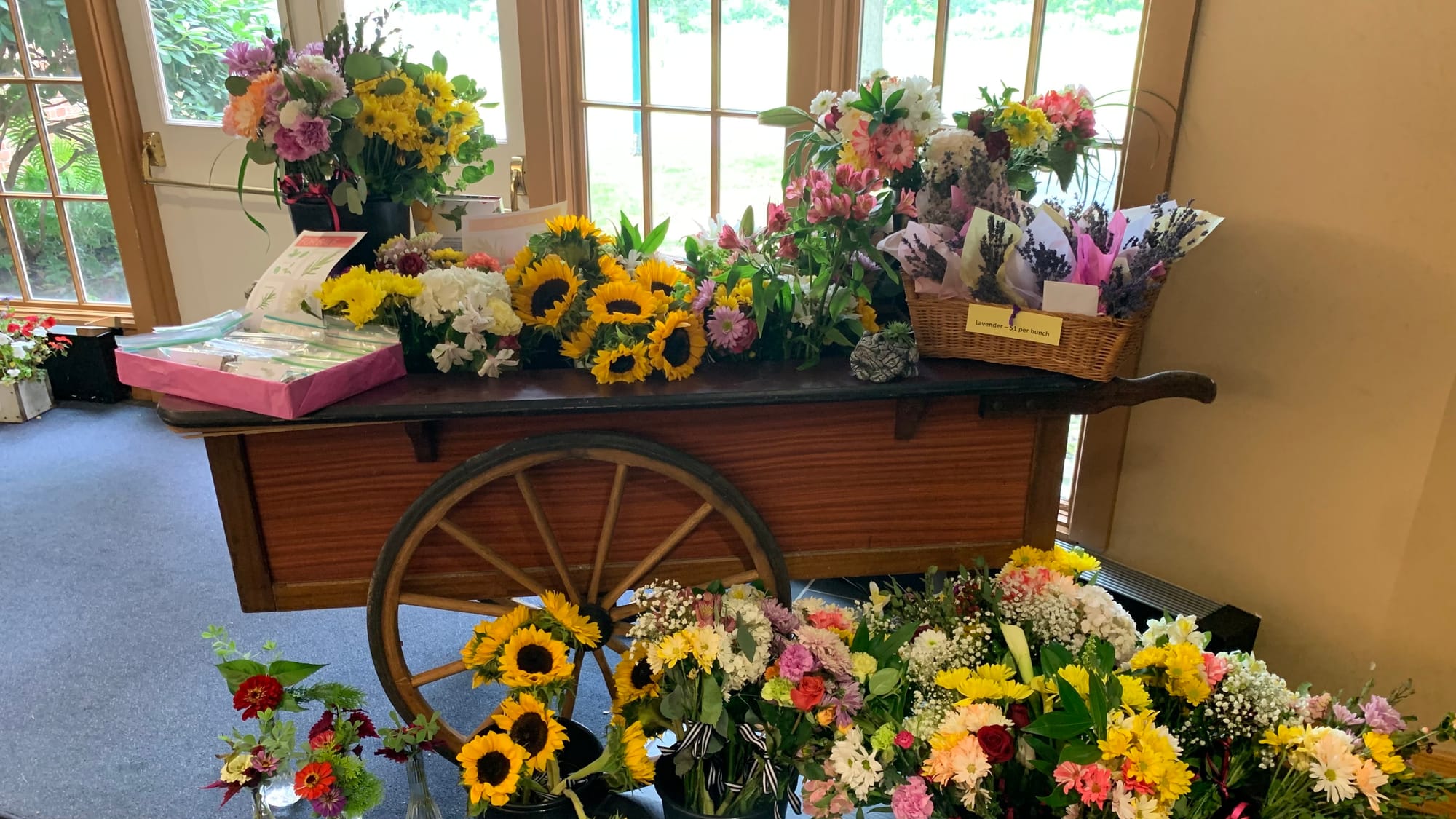 Flowers for sale at the Bethlehem flower show